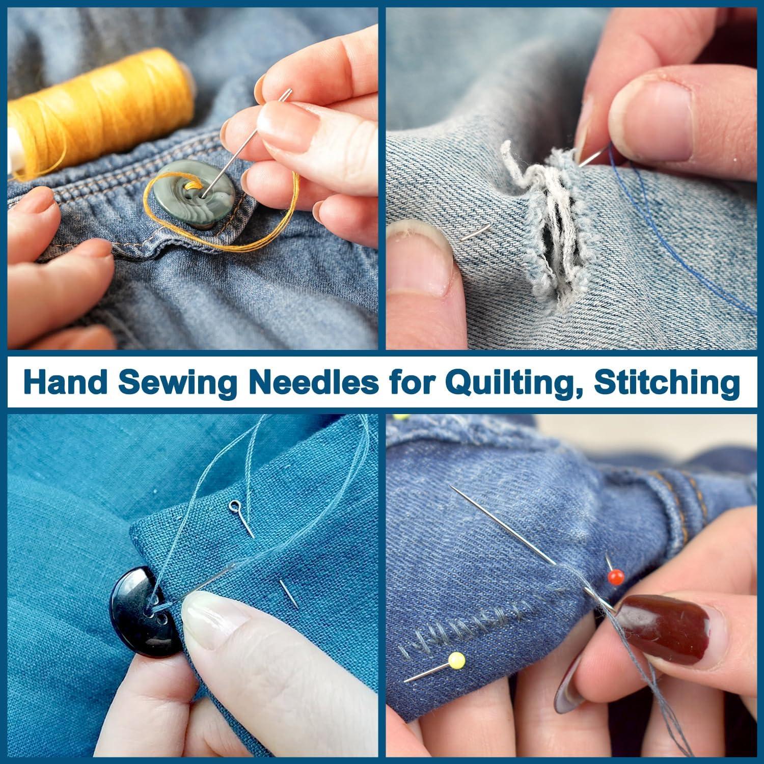 30 Agujas de Ojo Grande CooBigo para Costura a Mano - 6 Tamaños