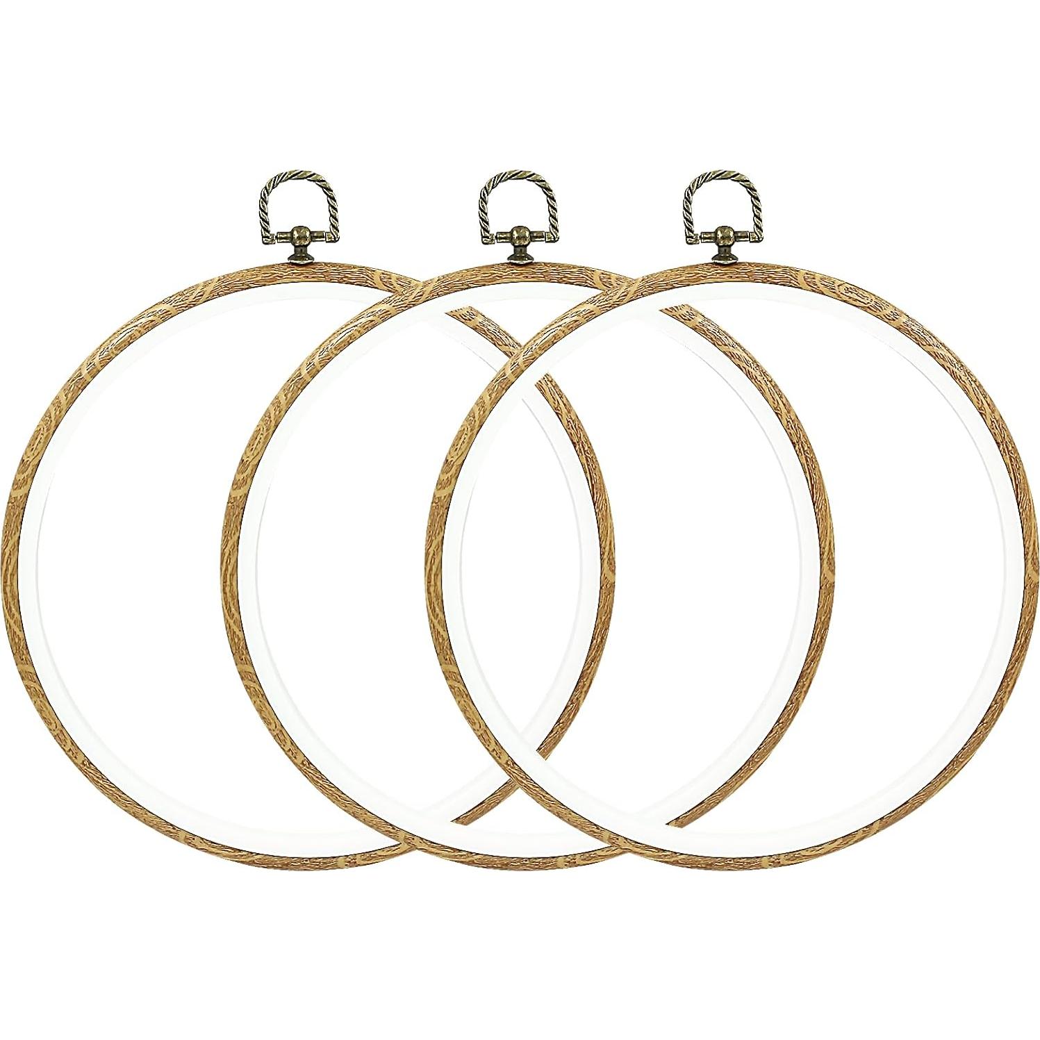 Aros de Bordado Bonsicoky 22cm - 3 Pcs para Manualidades