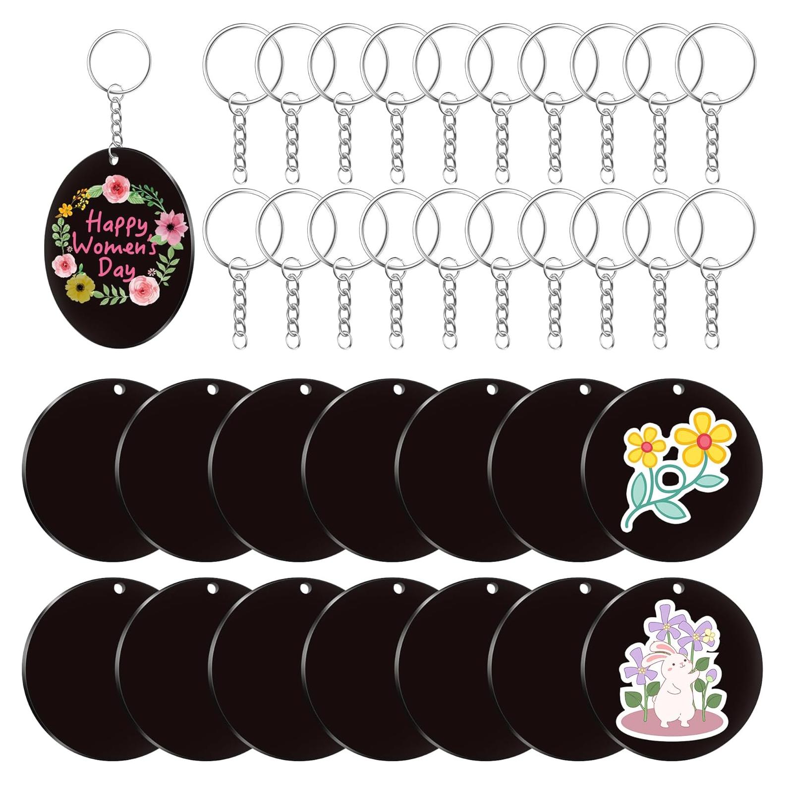 Kit 240 Piezas Accesorios de Llaveros Acrílicos Senbota