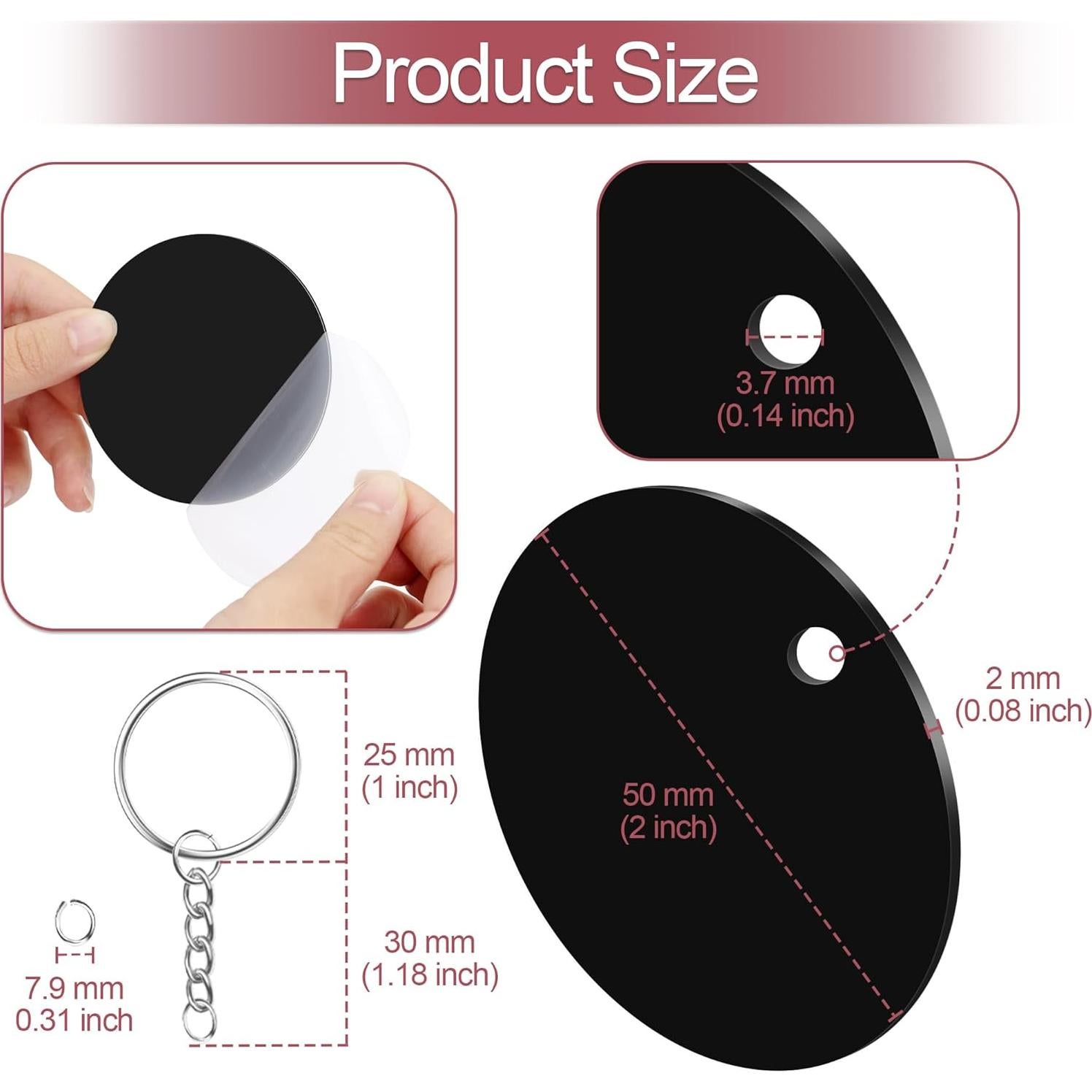 Kit 240 Piezas Accesorios de Llaveros Acrílicos Senbota