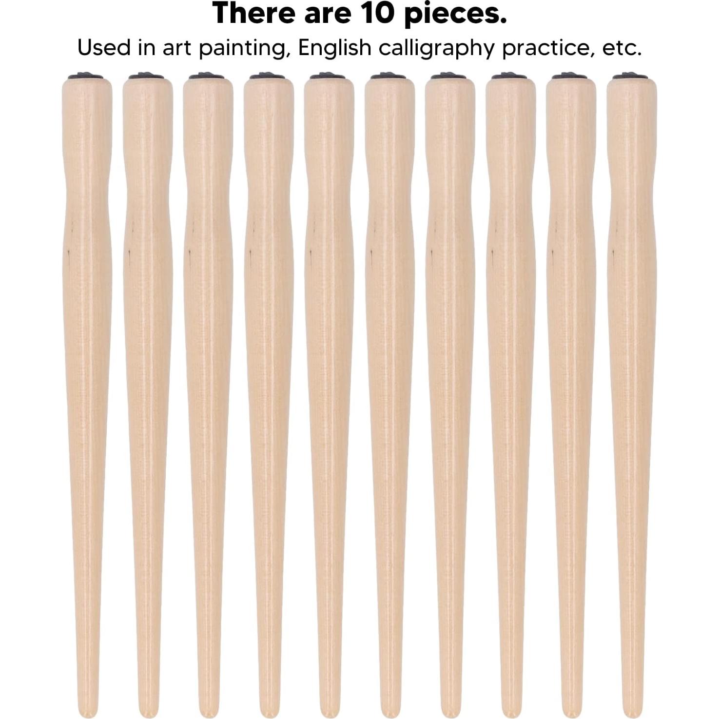 Juego de 10 Soportes de Pluma de Madera Sándalo para Caligrafía