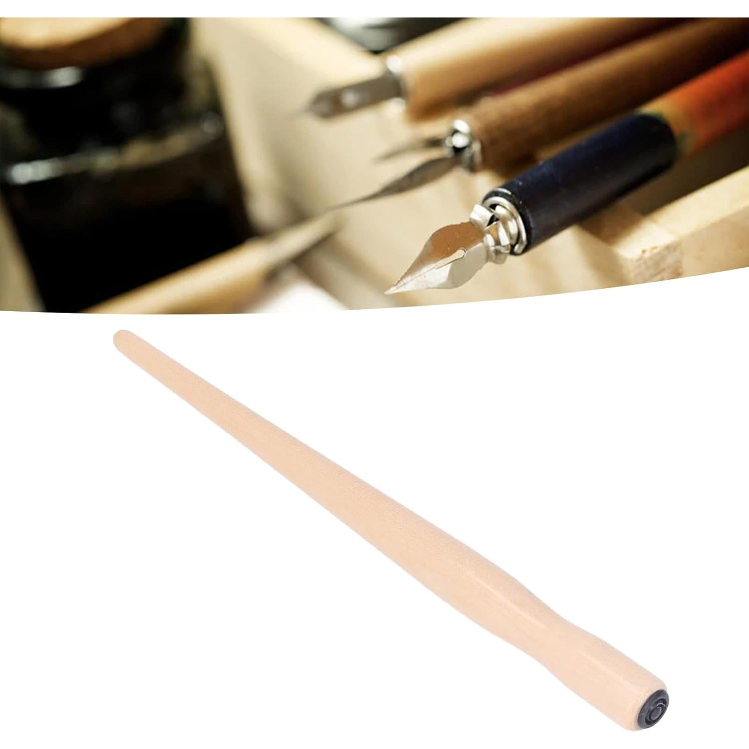 Juego de 10 Soportes de Pluma de Madera Sándalo para Caligrafía