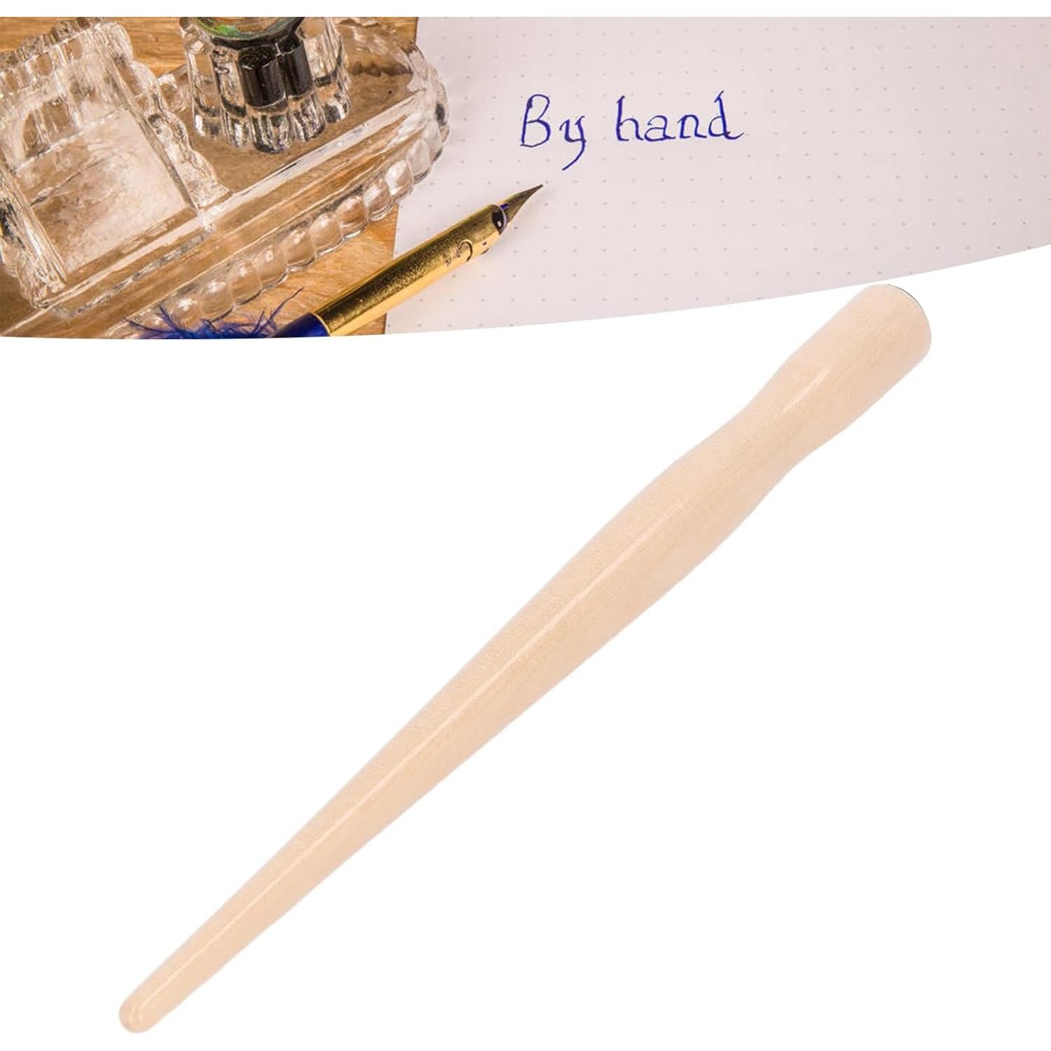 Juego de 10 Soportes de Pluma de Madera Sándalo para Caligrafía