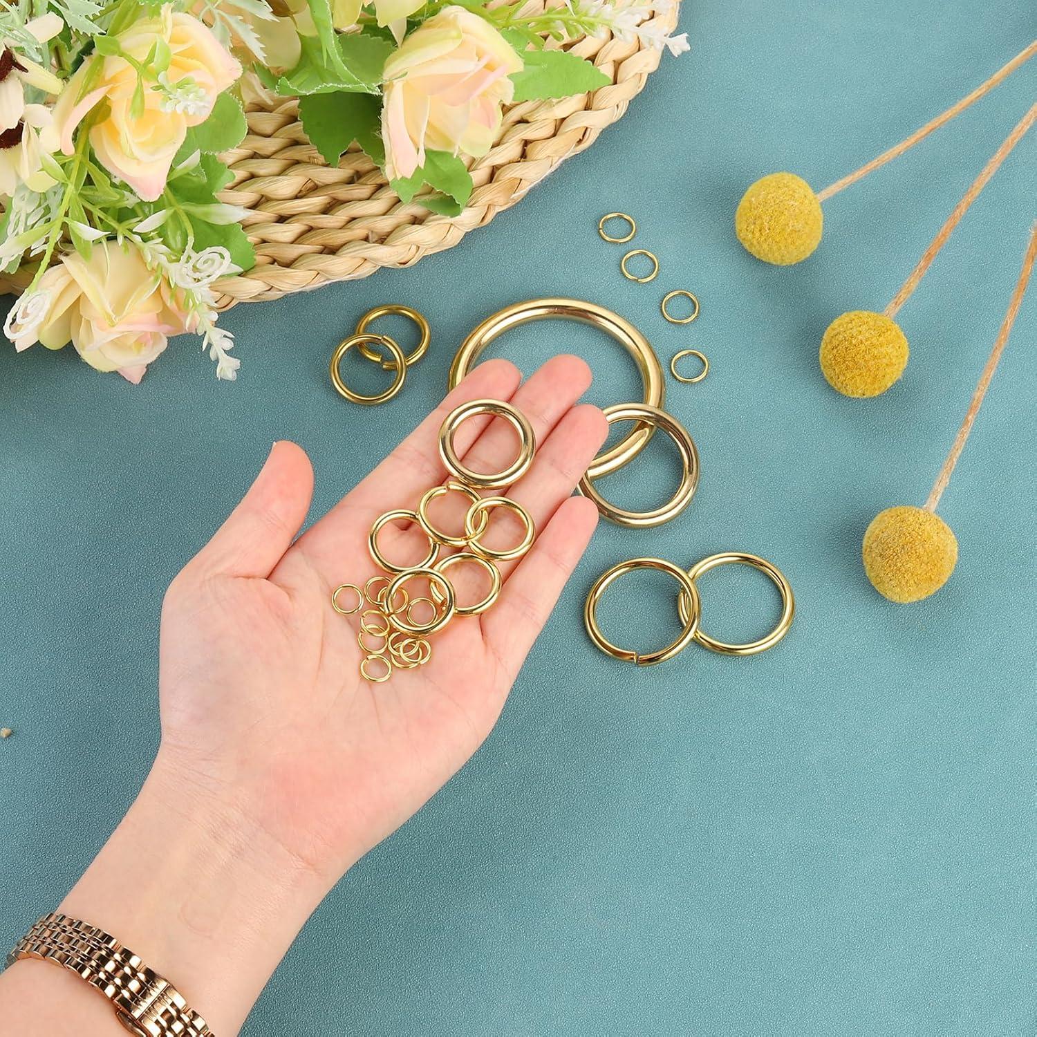 25 Anillos de Salto Abiertos uxcell 8mm Latón Dorado DIY
