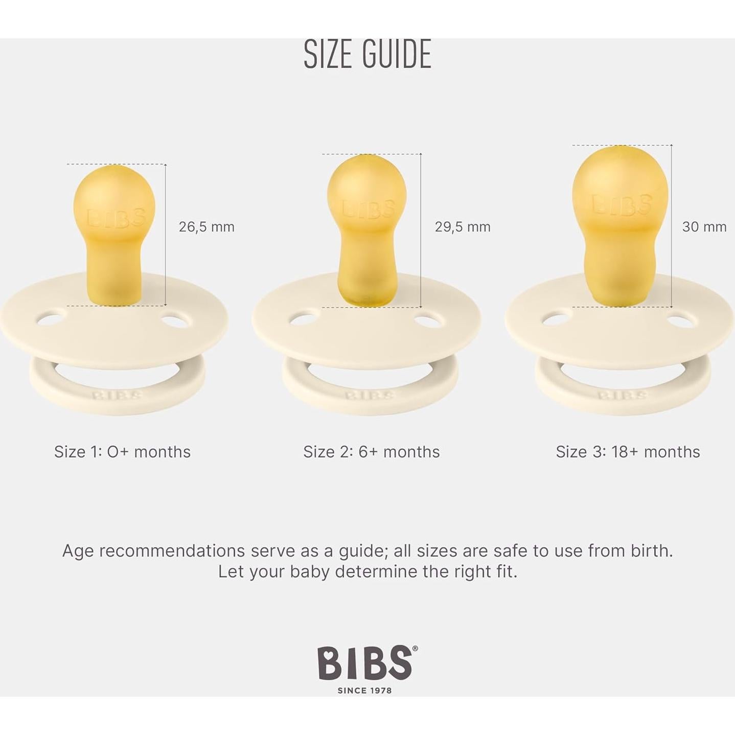 BIBS Studio Chupete 2-Pack Láttex Natural 0-6 Meses Brisa/Petróleo