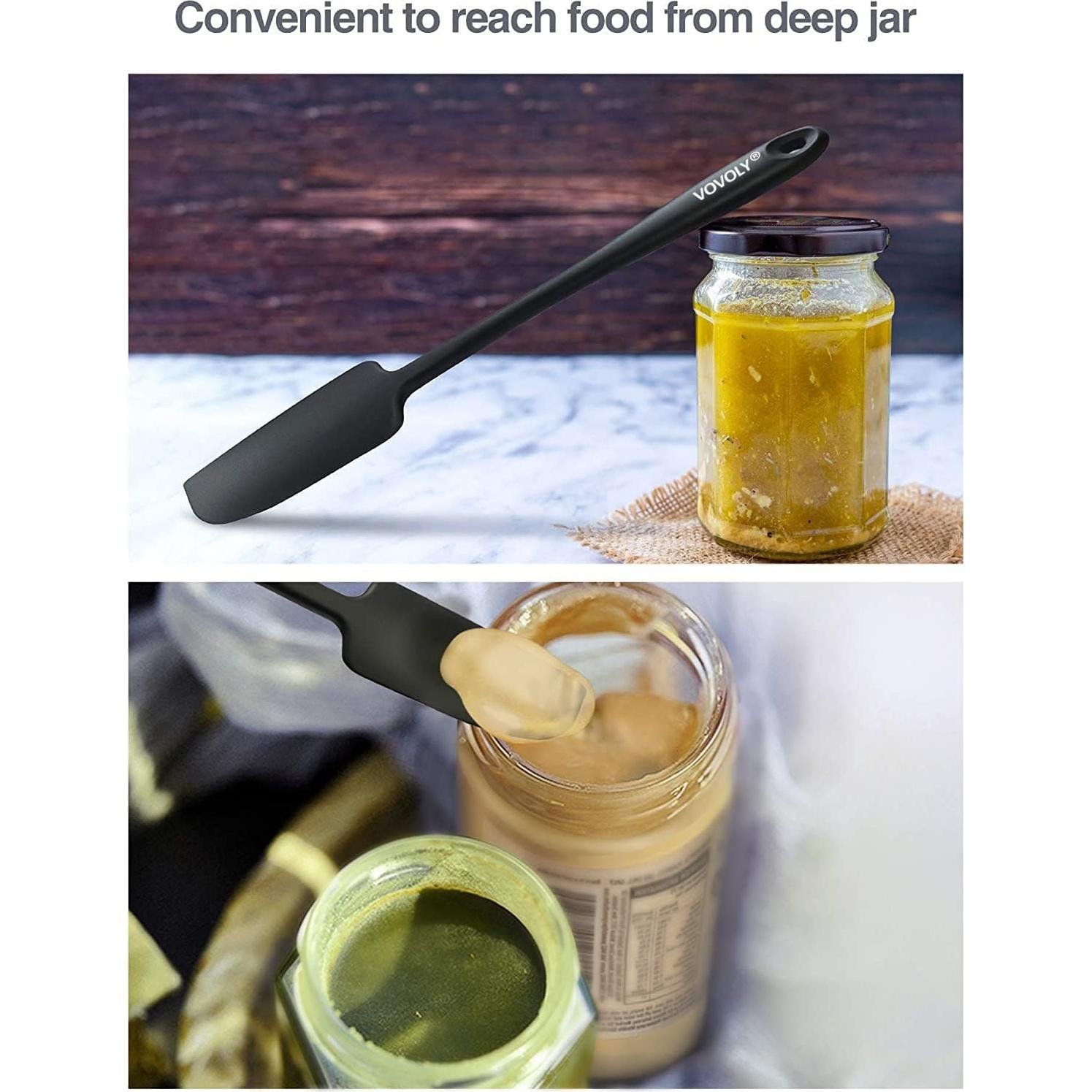 Espátula de Silicona Vovoly 28 cm Resistente al Calor Negra