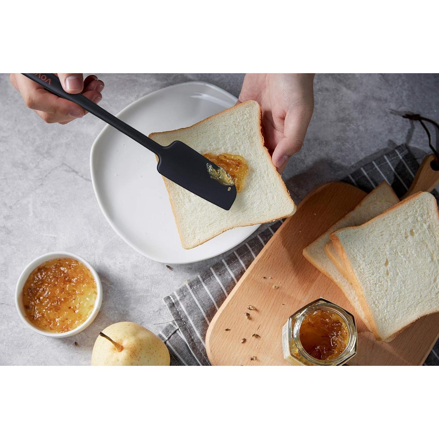 Espátula de Silicona Vovoly 28 cm Resistente al Calor Negra