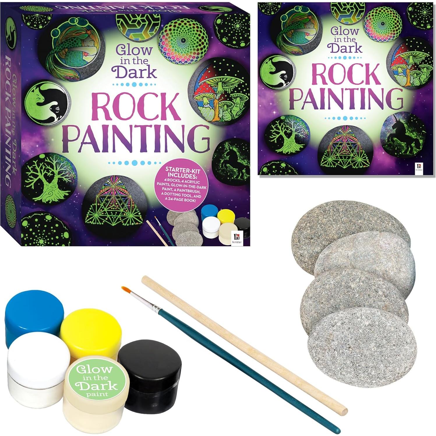 Kit de Pintura de Rocas Brillantes Hinkler - DIY para Adultos