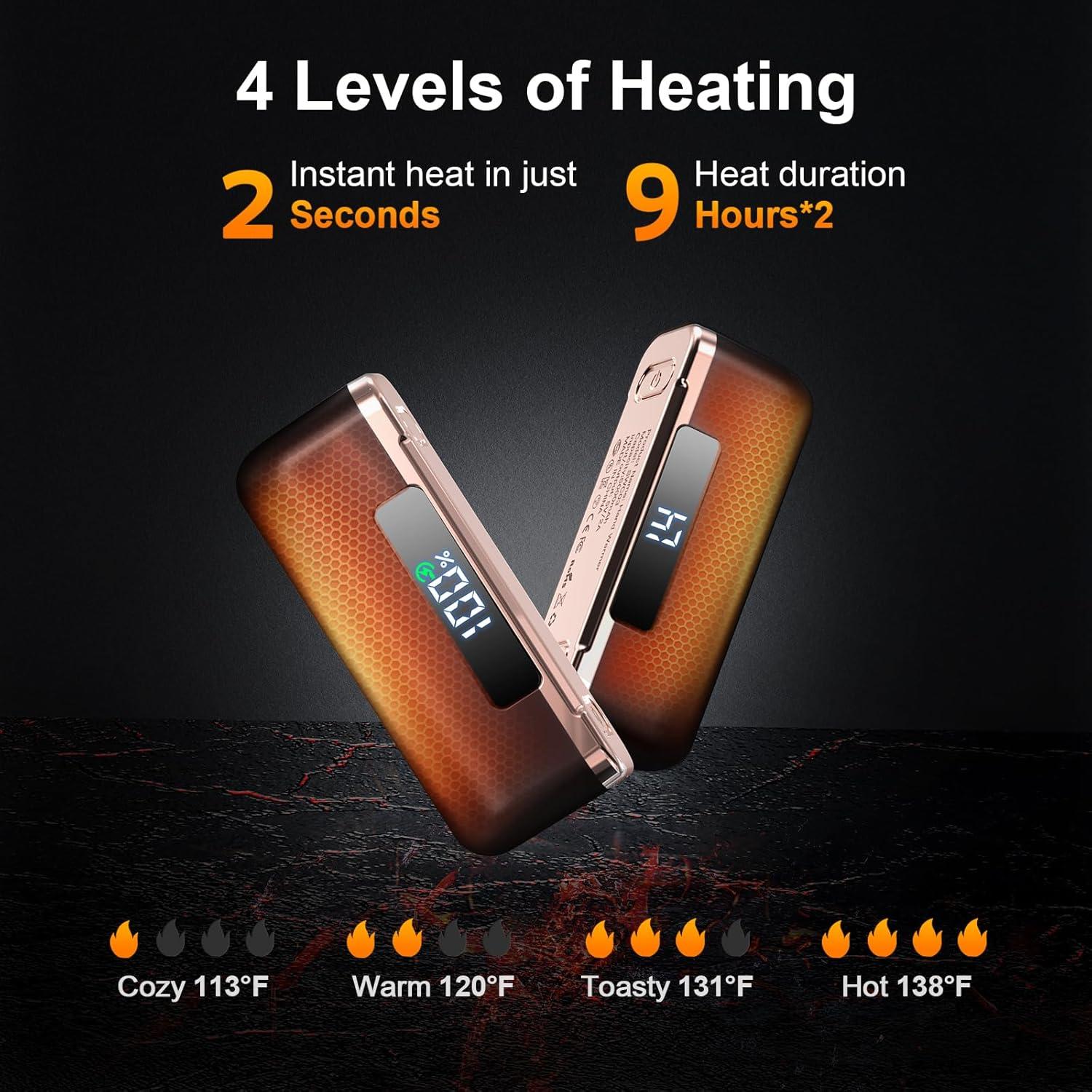 Calentadores de Manos Recargables Beyyon SWC03 10000mAh 4 Niveles