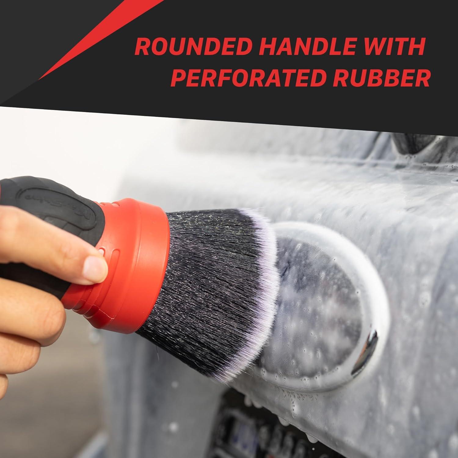 Cepillo de Detalle Interior Maxshine 704627 Rojo y Gris 24.13 cm