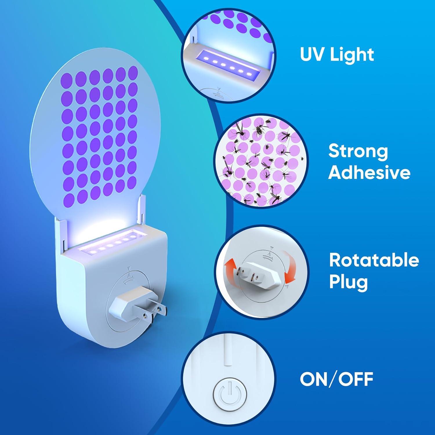 Trampa de Insectos Voladores MaxMoxie con Luz UV y 5 Recargas