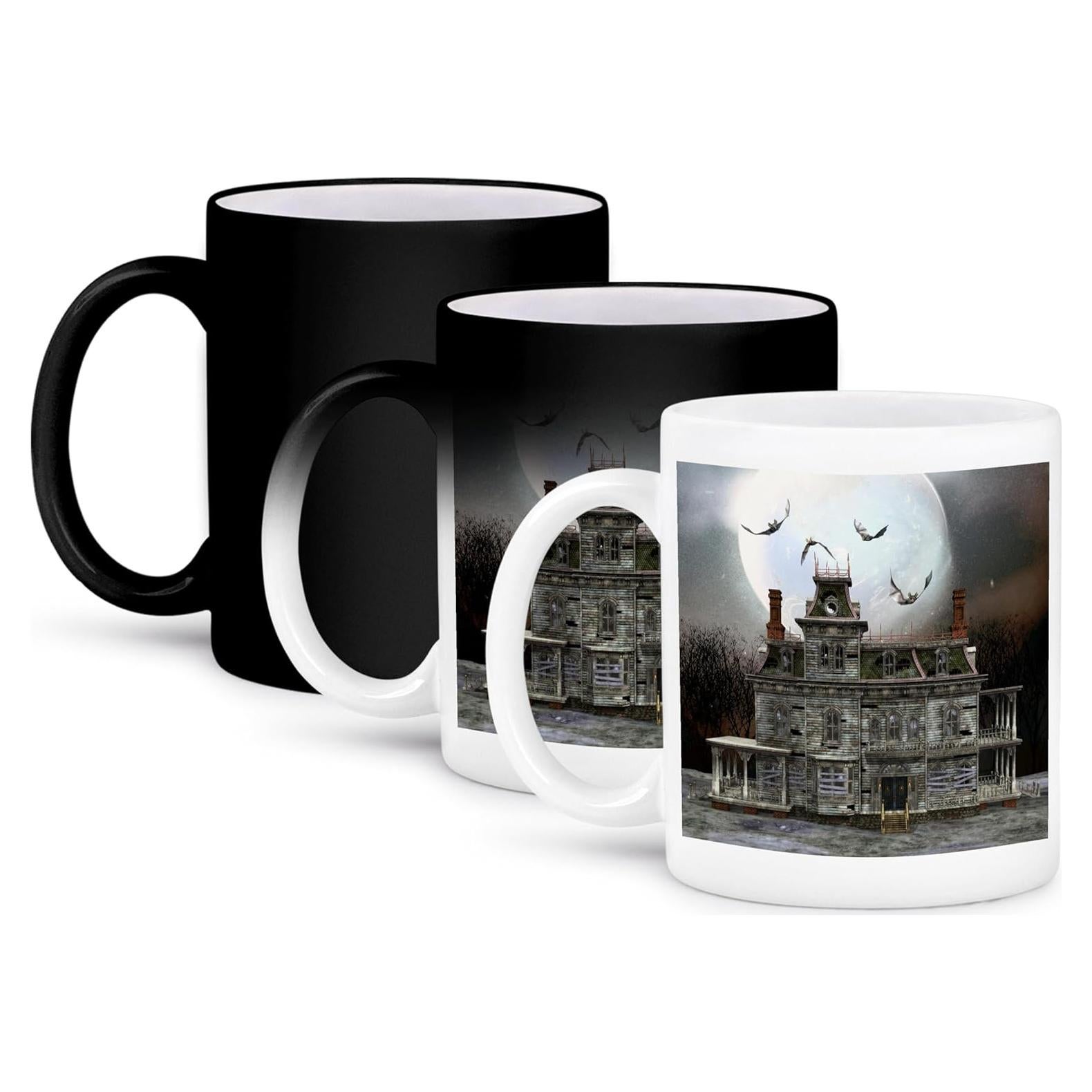 Taza de Café 3dRose 11oz (311ml) Halloween Casa Embrujada