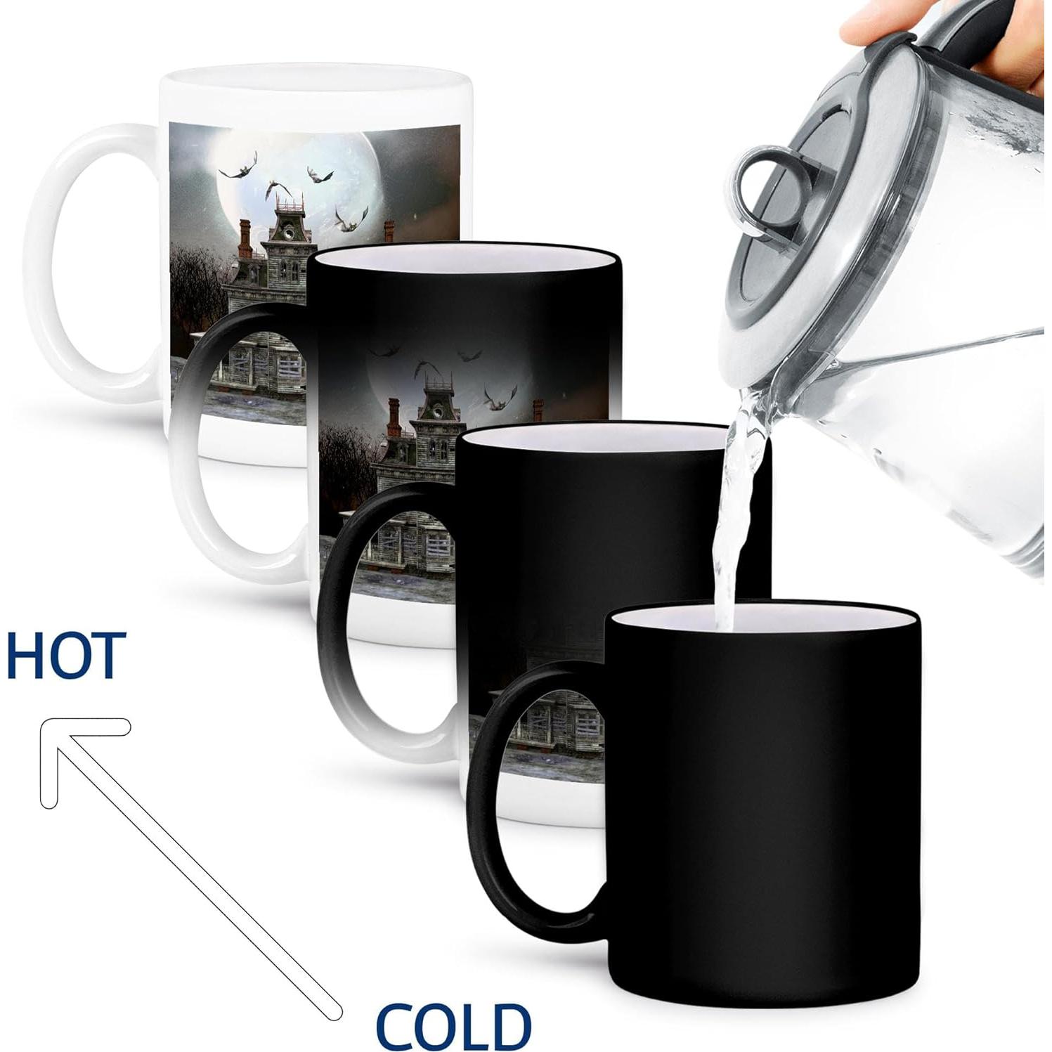 Taza de Café 3dRose 11oz (311ml) Halloween Casa Embrujada