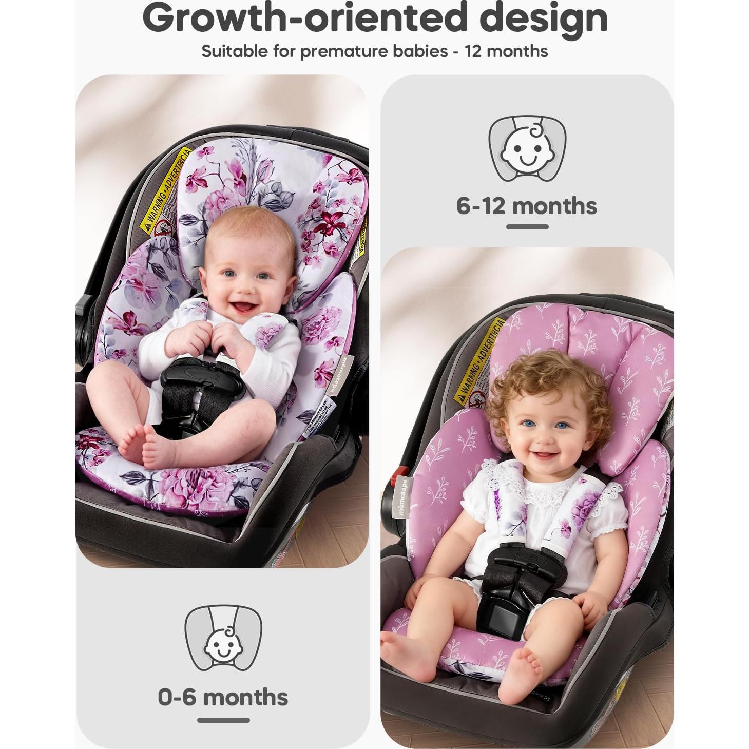 Inserto para asiento de auto bebé Tepe24C rosa 2 en 1 reversible