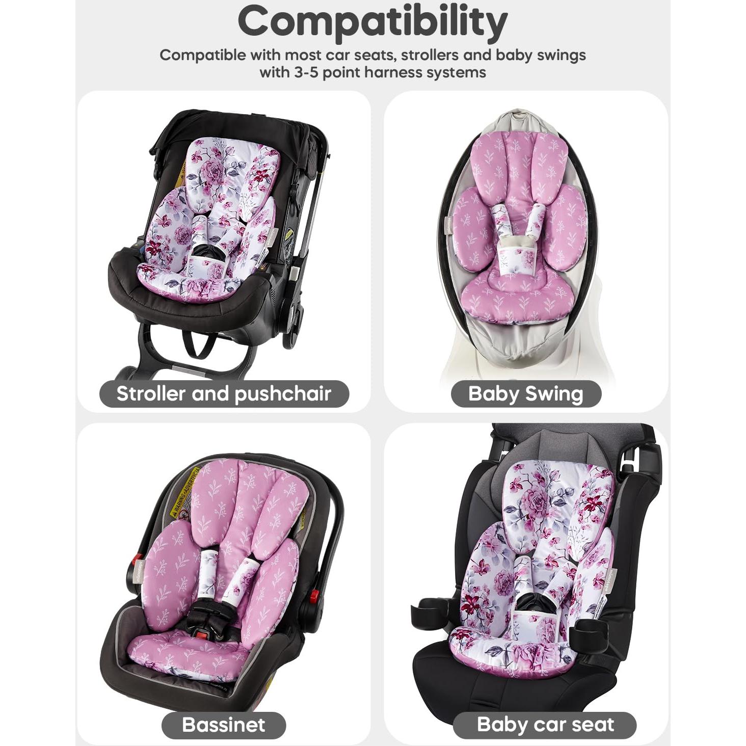 Inserto para asiento de auto bebé Tepe24C rosa 2 en 1 reversible