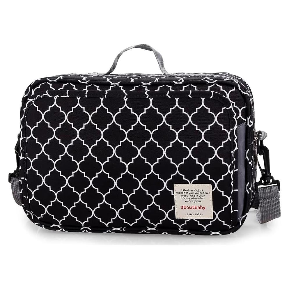 Bolsa de Pañales MOMIGO para Bebé - Tote Negro con Bolsillos