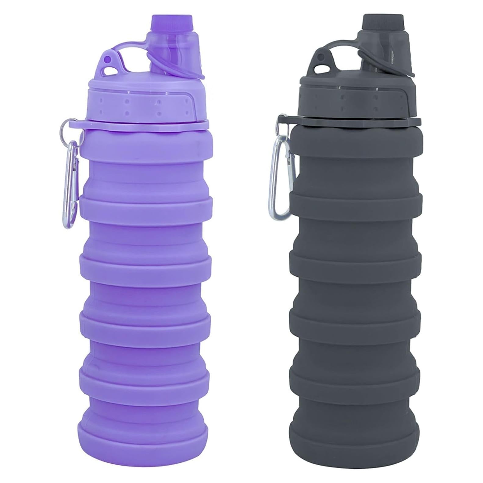 Botellas de Agua Plegables YCTMALL 500ml Silicona Reutilizables