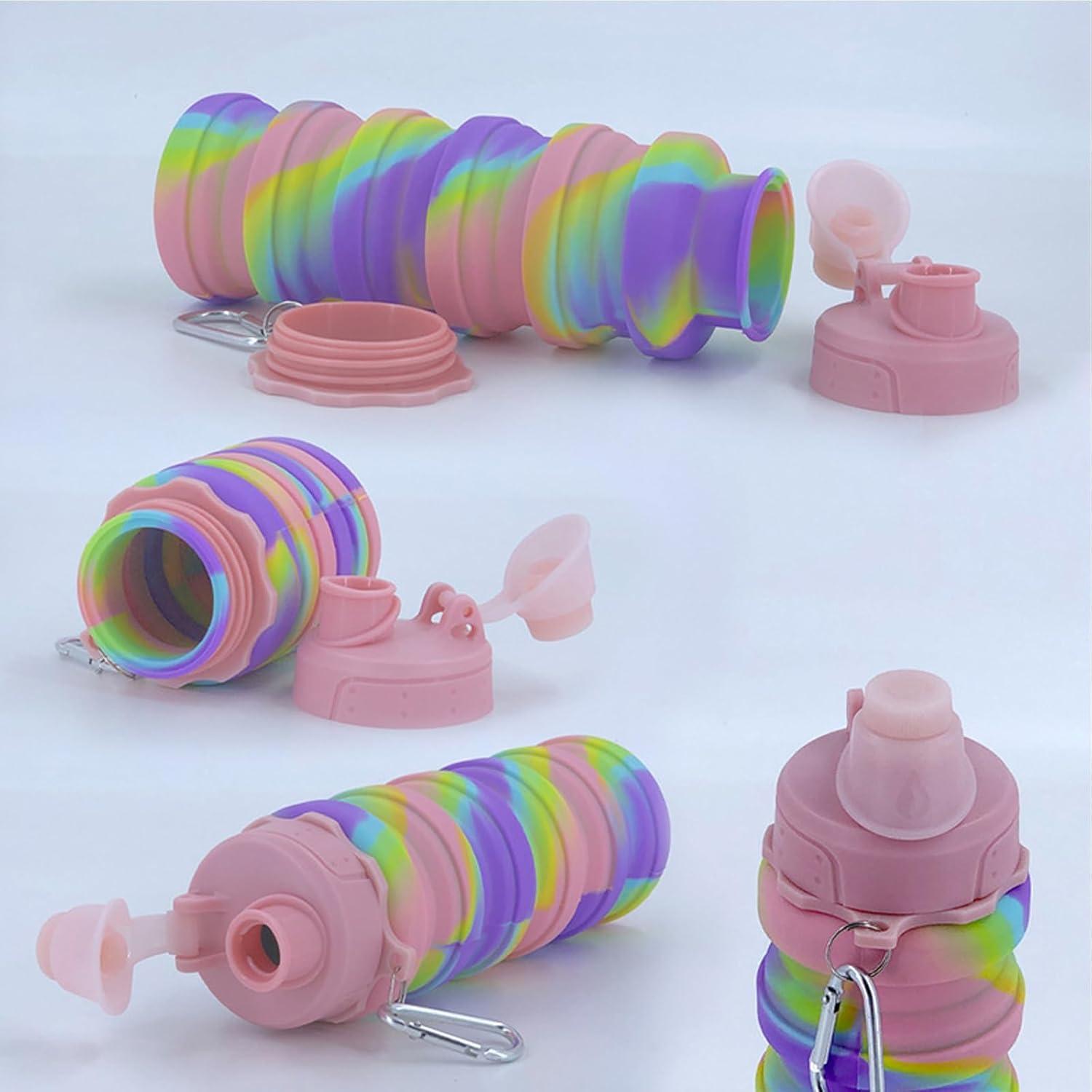 Botellas de Agua Plegables YCTMALL 500ml Silicona Reutilizables