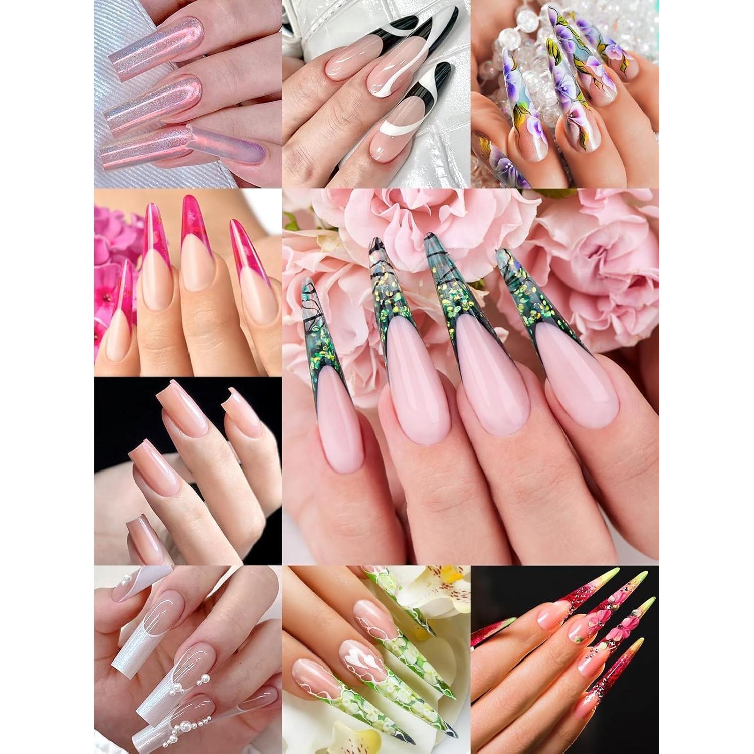 Moldes de Uñas Duales TOROKOM 96 PCS para Gel de Extensión