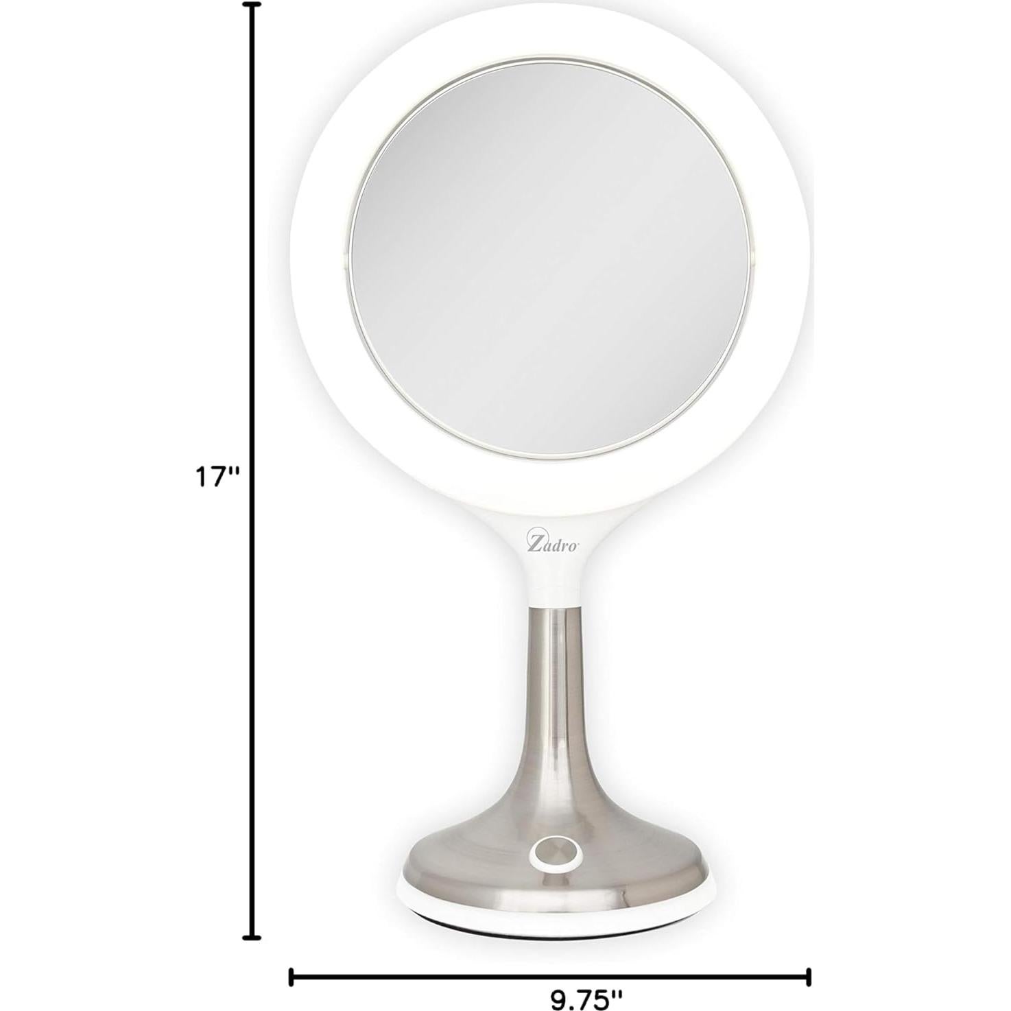 Espejo de tocador Zadro Solana LED 24.77 cm 8X/1X blanco