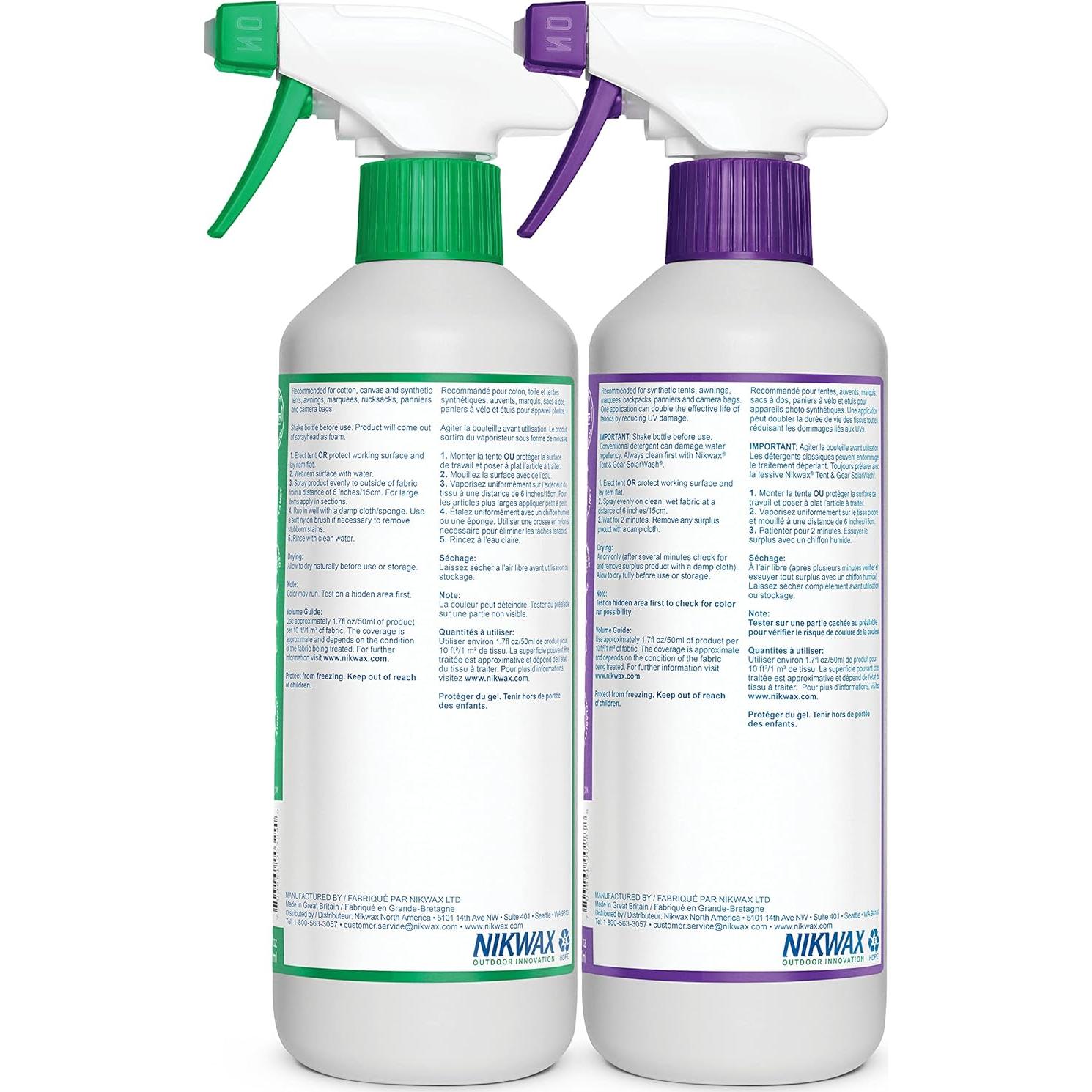 Nikwax Paquete Dúo de Cuidado para Tiendas y Equipos 500ml