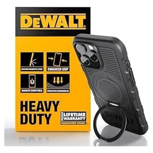 Anillo Magnético Rotatable 360° DEWALT para iPhone 16 Negro