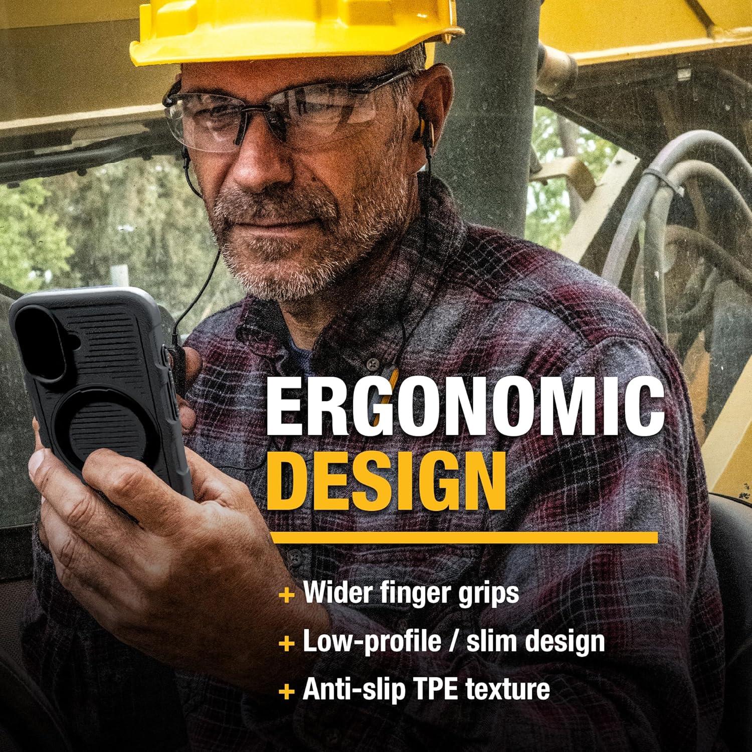 Anillo Magnético Rotatable 360° DEWALT para iPhone 16 Negro