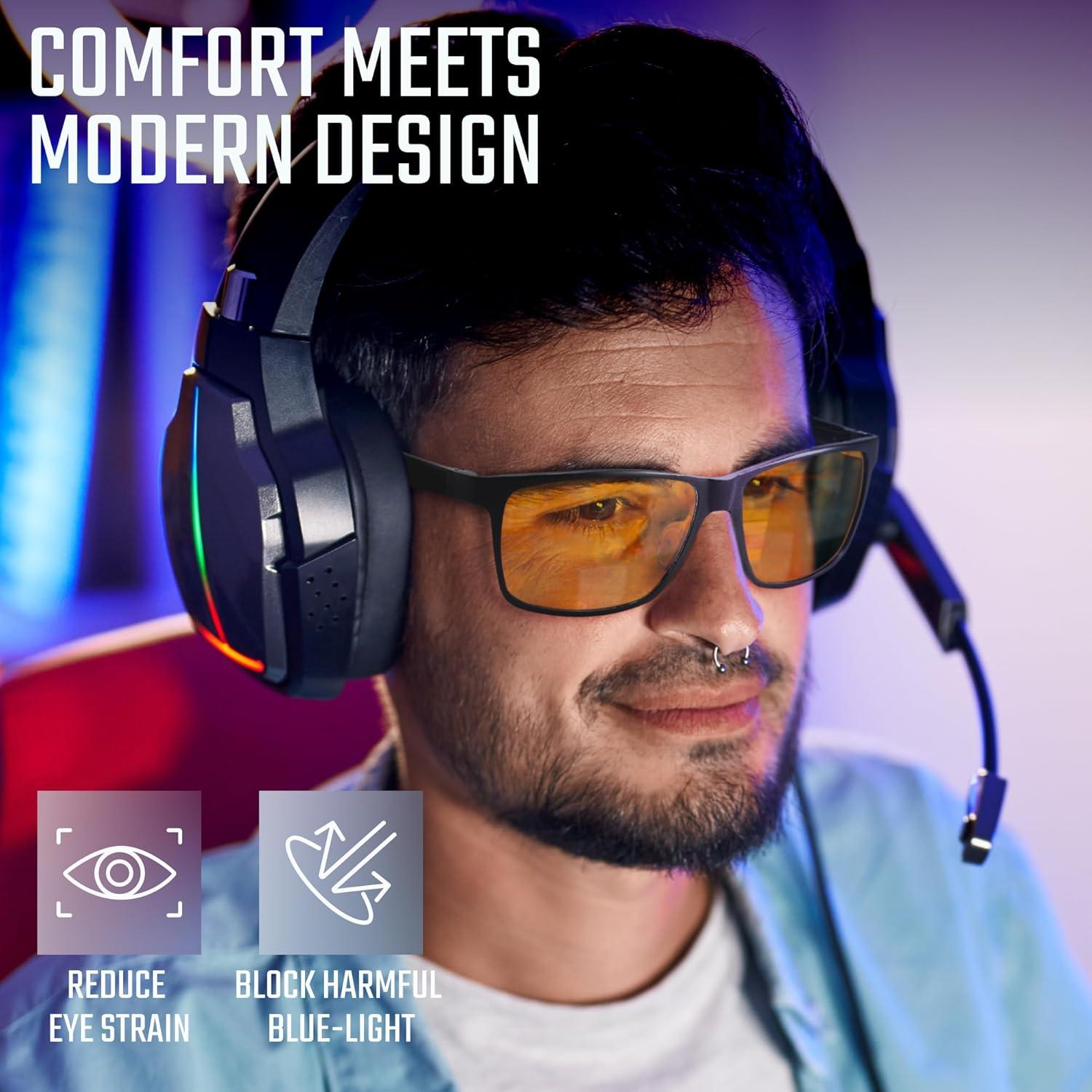 Gafas de bloqueo de luz azul Carbon Blue para hombres UV400