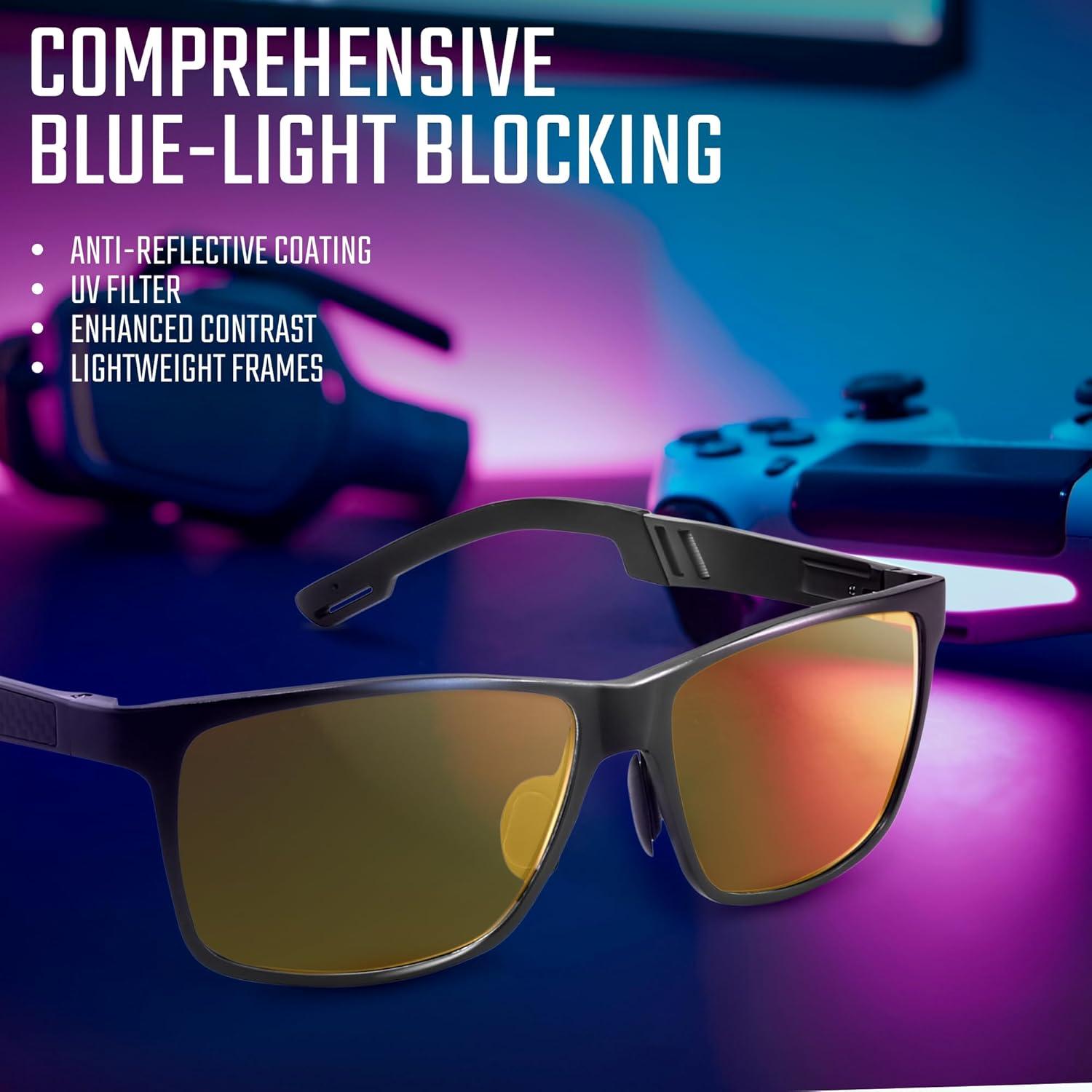 Gafas de bloqueo de luz azul Carbon Blue para hombres UV400