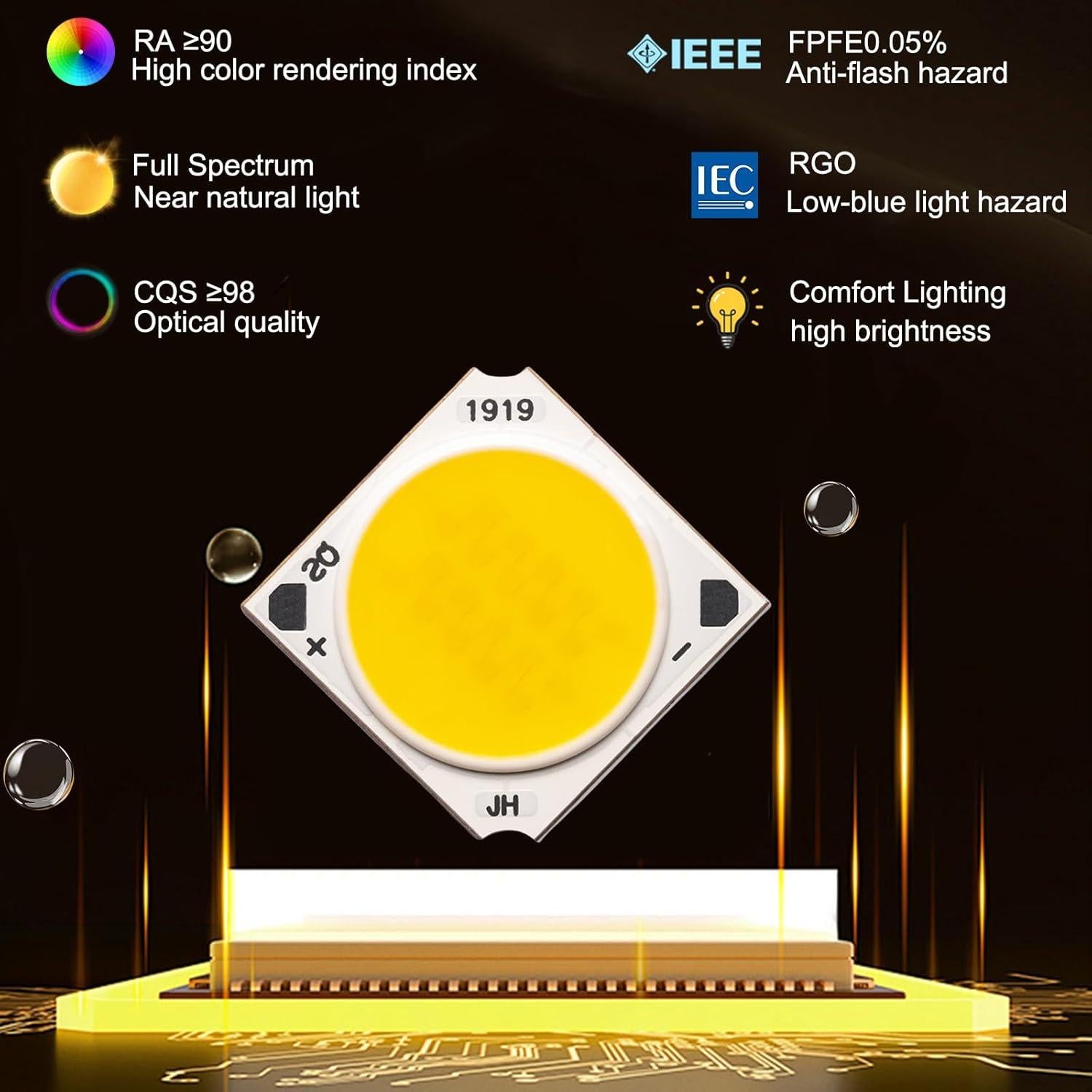 Chip LED 30W Blanco Cálido 2800K CRI90 LEDGUHON Módulo