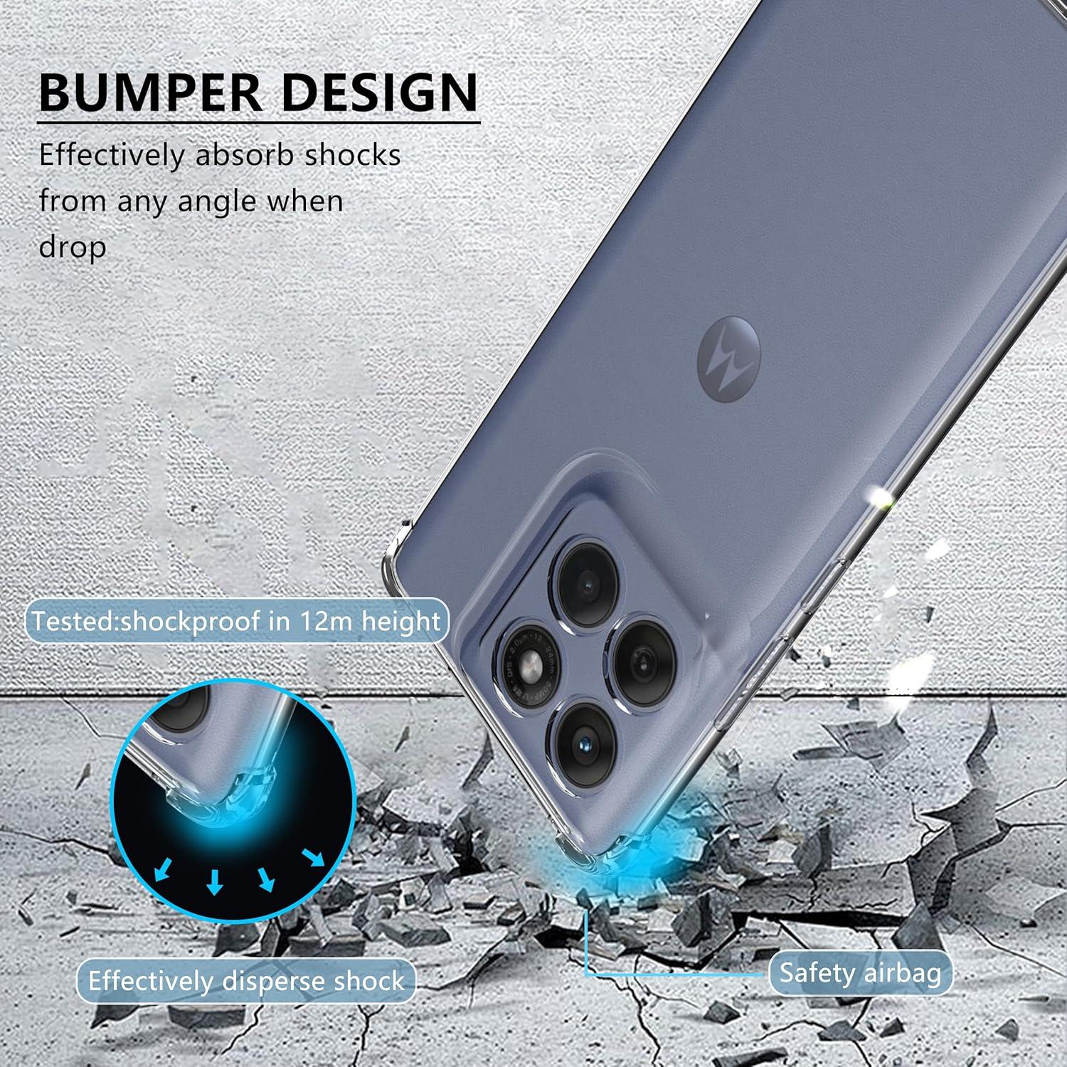 Funda Transparente Antiamarillenta Anoowkoa para Moto Edge 60