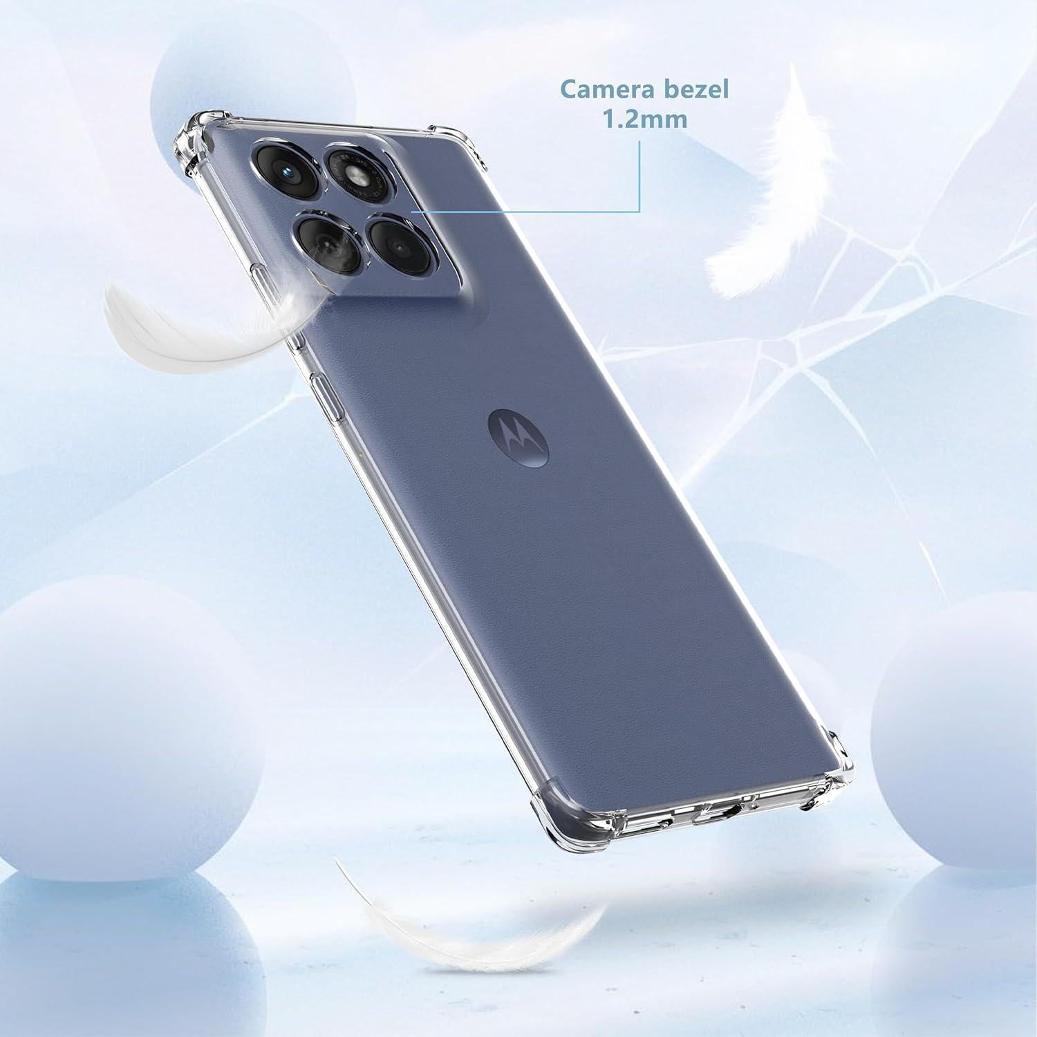 Funda Transparente Antiamarillenta Anoowkoa para Moto Edge 60