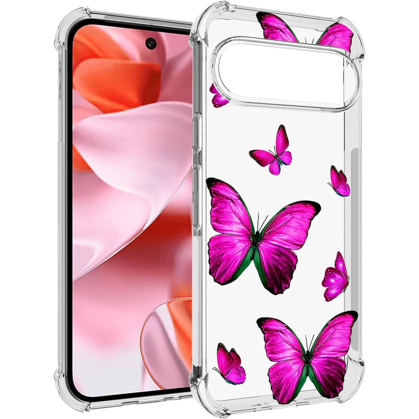 Funda TPU Flexible Rosa para Google Pixel 9 y 9 Pro