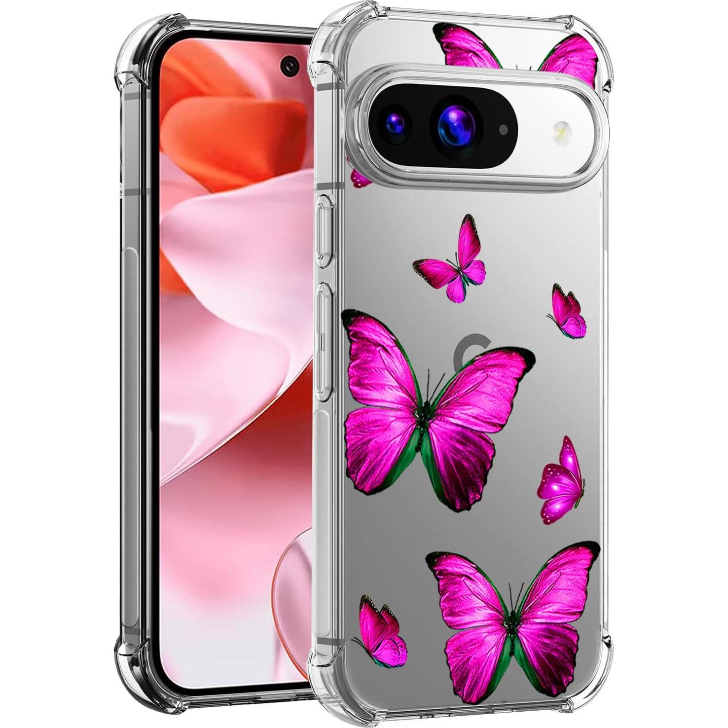 Funda TPU Flexible Rosa para Google Pixel 9 y 9 Pro