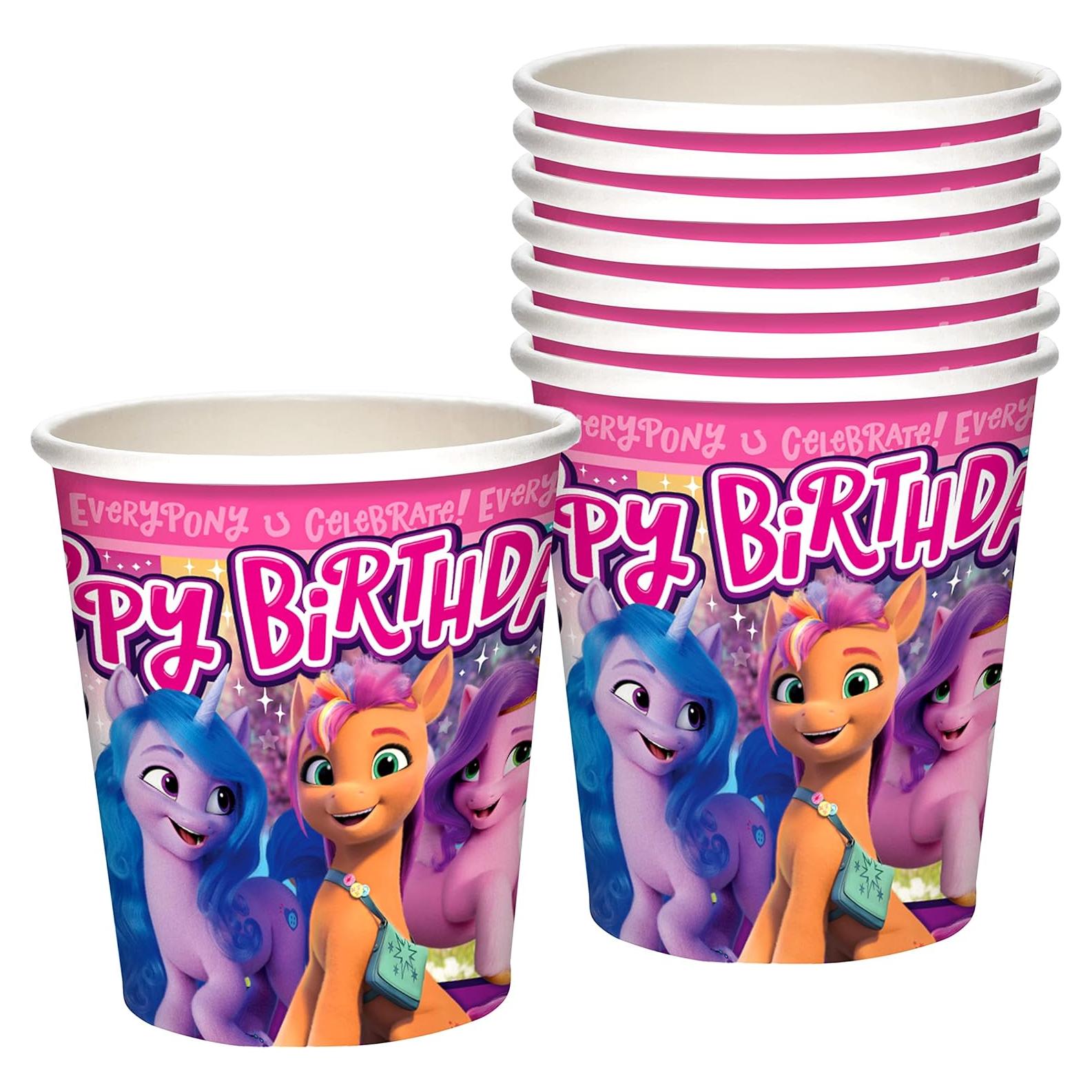 Tazas de Papel My Little Pony Regalos de Tesoros 9 oz 8 Unidades