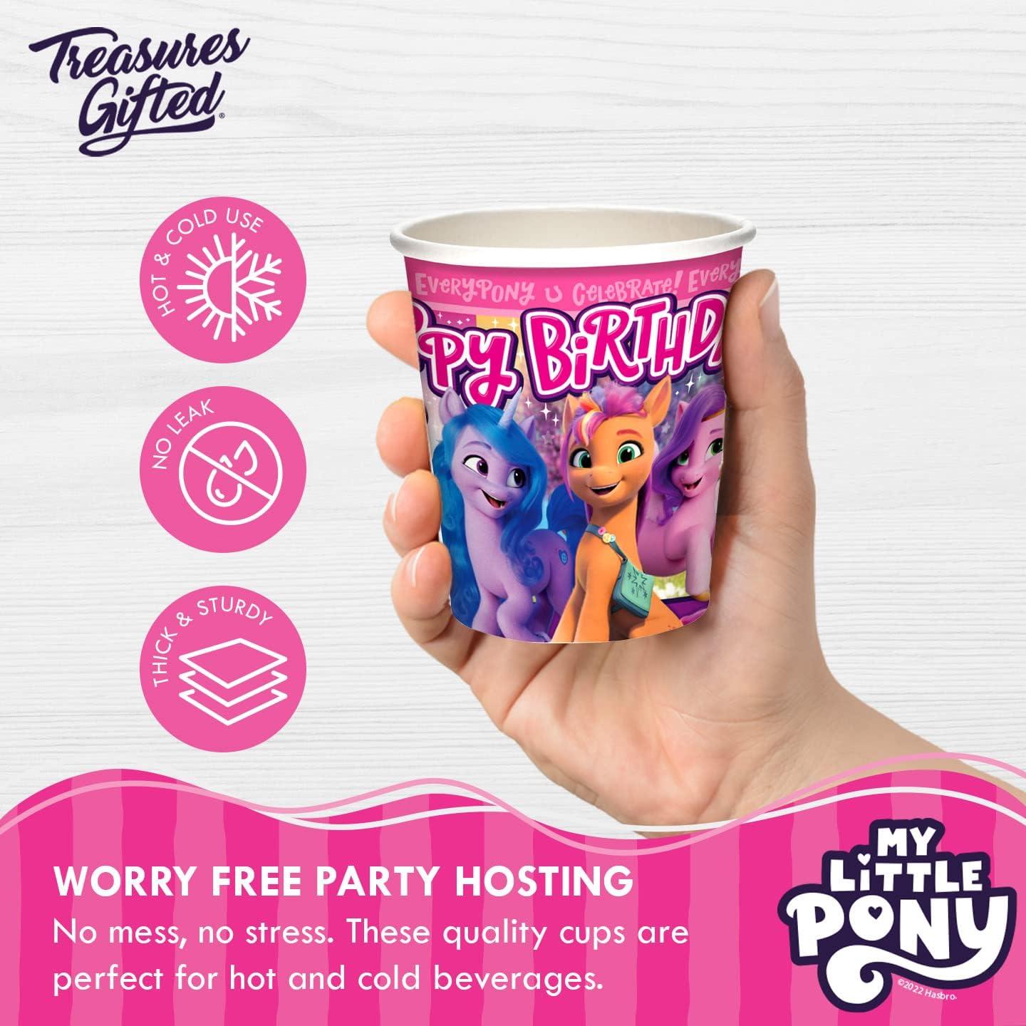 Tazas de Papel My Little Pony Regalos de Tesoros 9 oz 8 Unidades