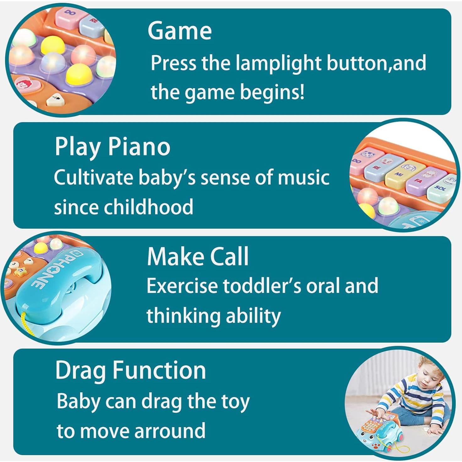 Teléfono de Juguete Musical para Bebés SHANTOU FANNI Azul