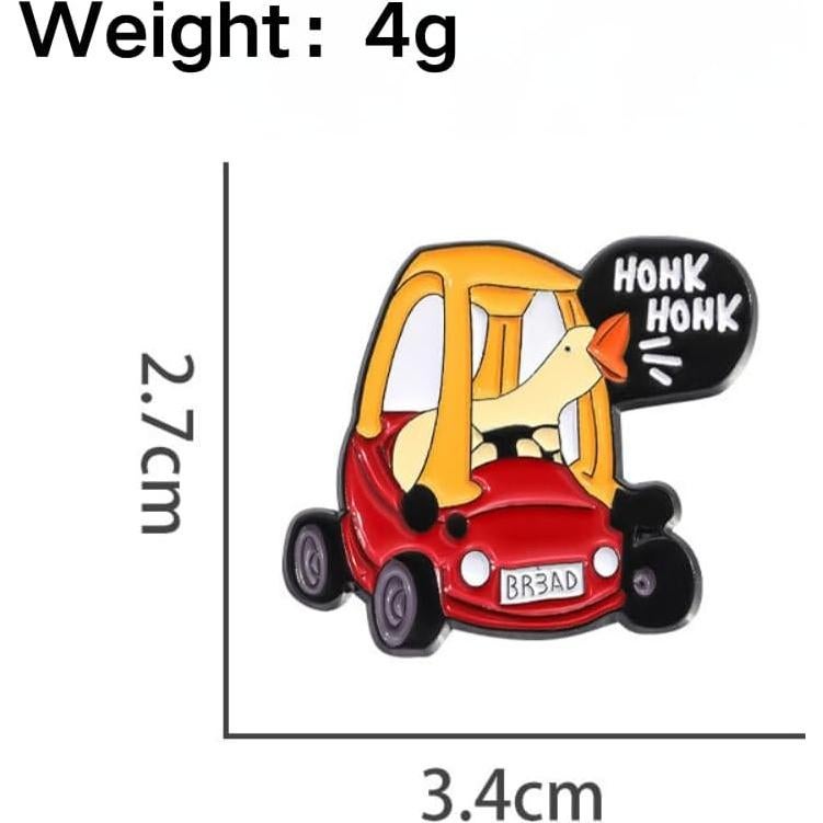 Pin de Solapa de Esmalte Ganso Divertido 3.4x2.4cm Unisex