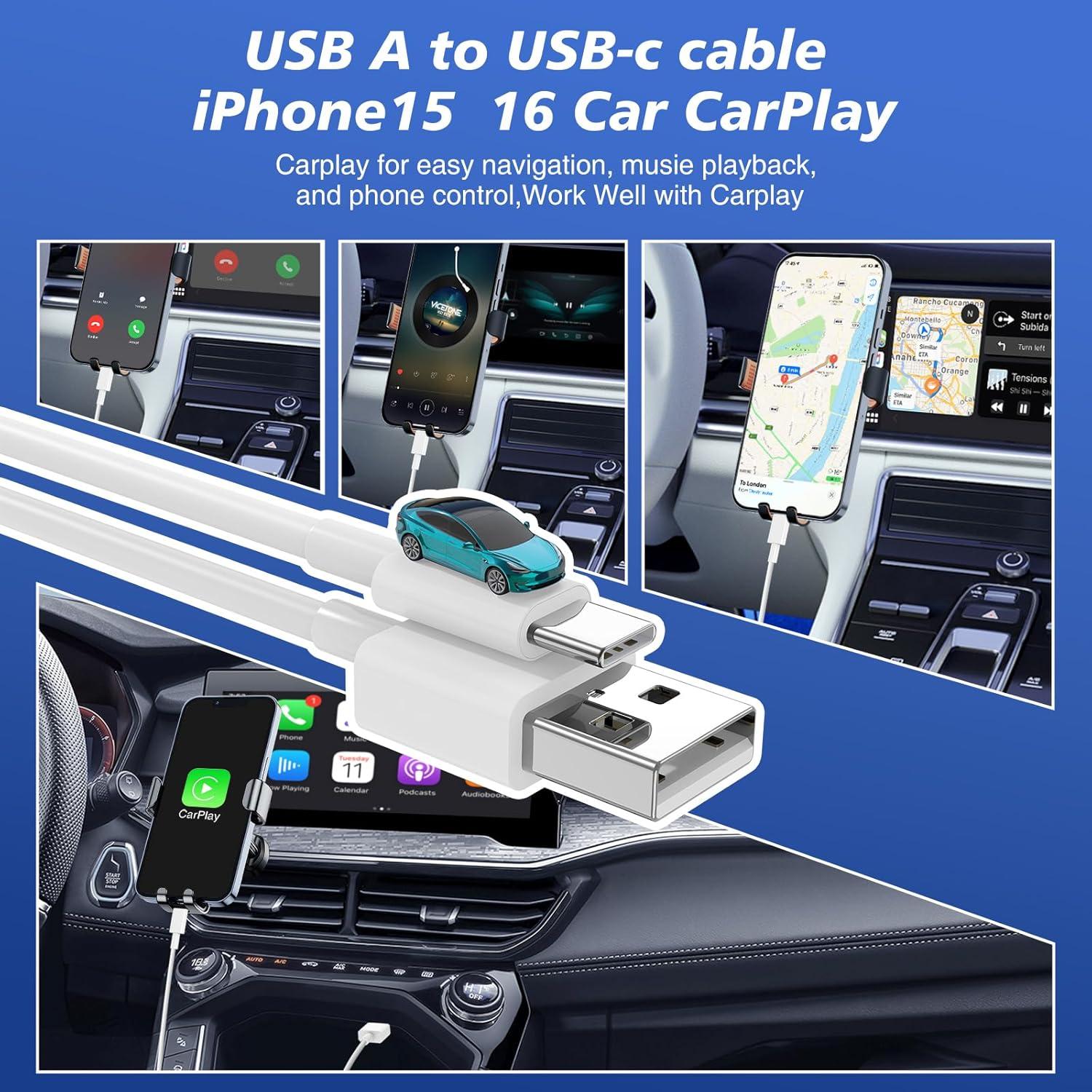 Cable de Carga Rápida USB A a USB C REUTIXUN 0.91m 2Pack