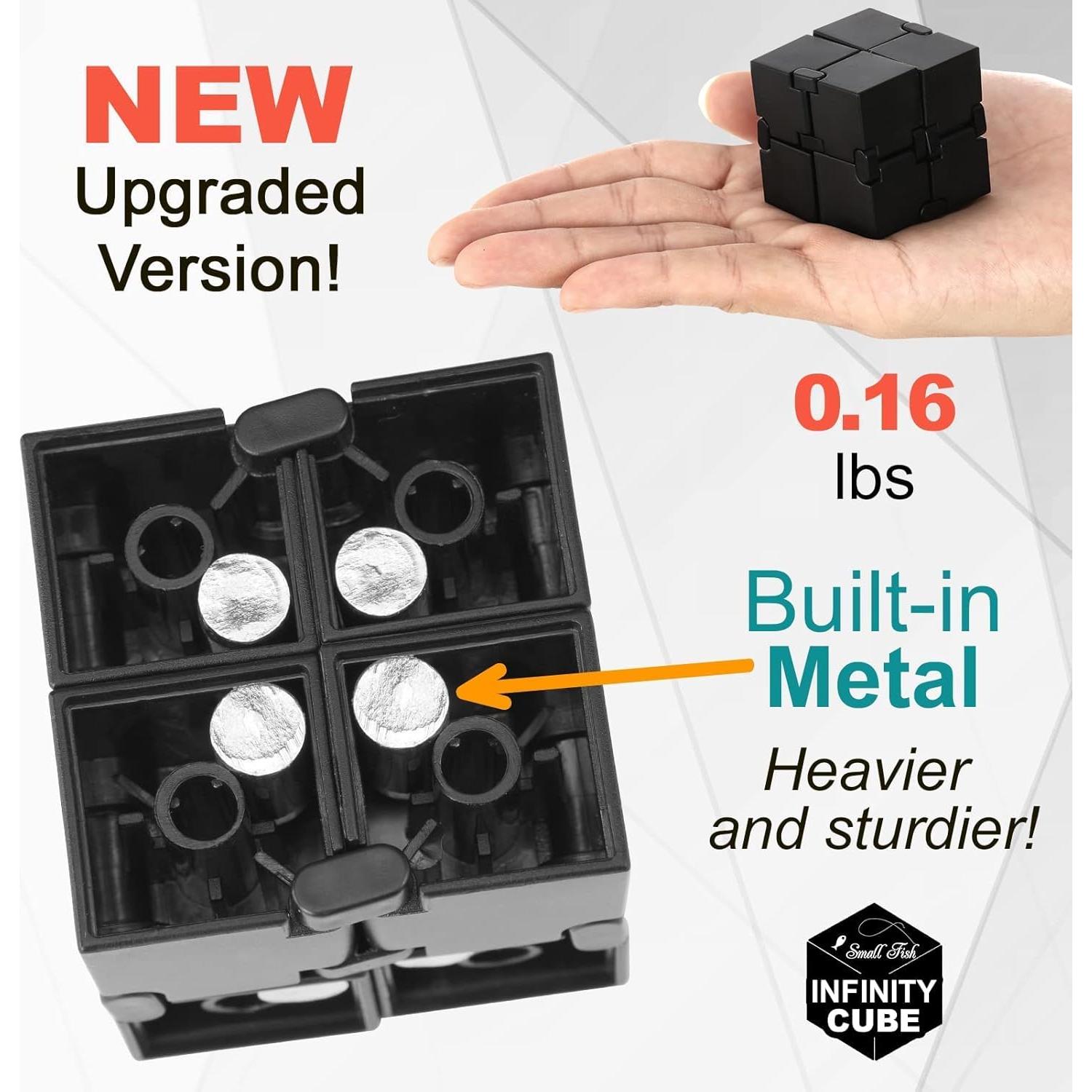 Cubo Infinito Antiestrés SMALL FISH 3.81 cm Negro
