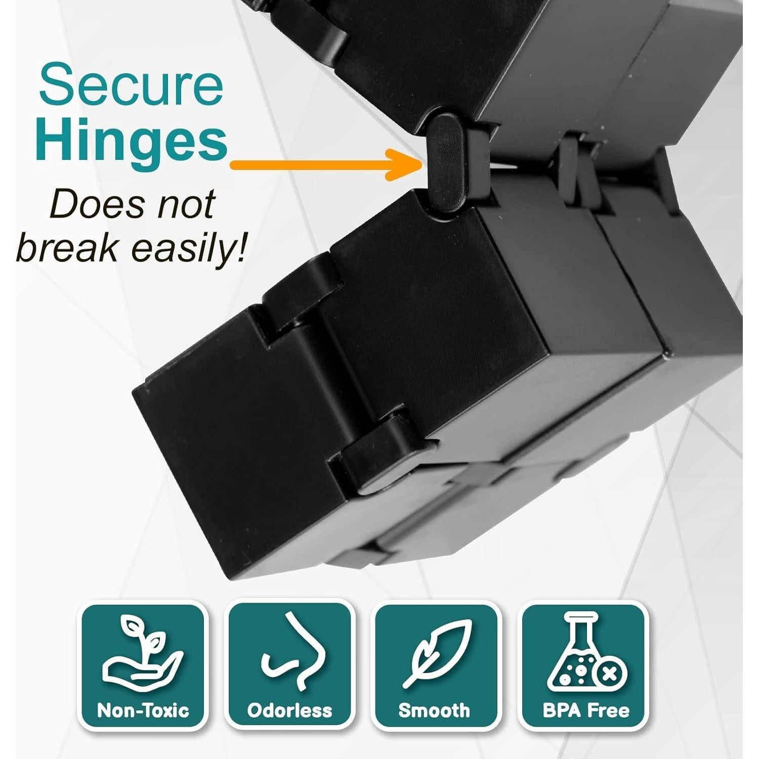 Cubo Infinito Antiestrés SMALL FISH 3.81 cm Negro