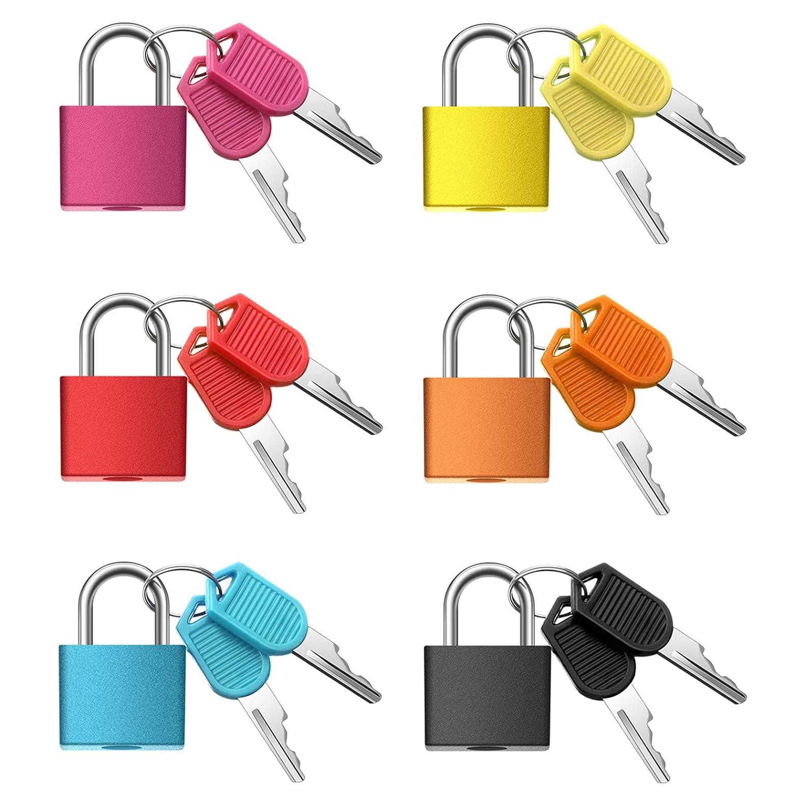 6 Mini Candados de Equipaje Ripeng 3.18 cm con Llave