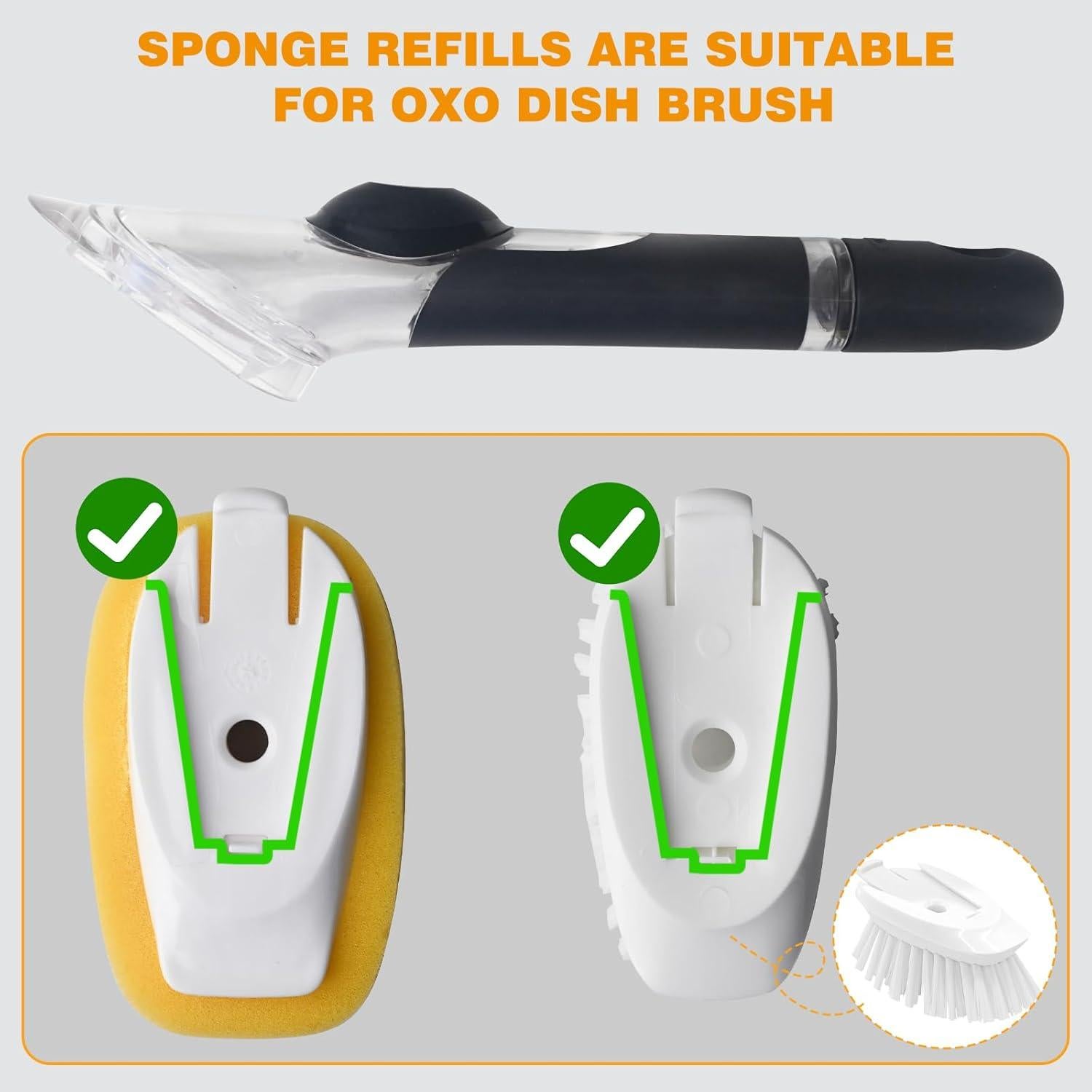 Recambios de Esponja para Cepillo de Platos OXO - 4 Piezas