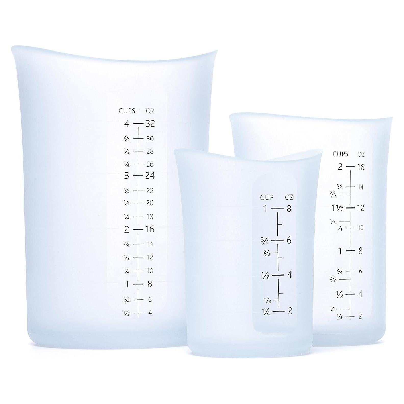 Juego de 3 Tazas de Medir Silicona Flexible iSi Basics
