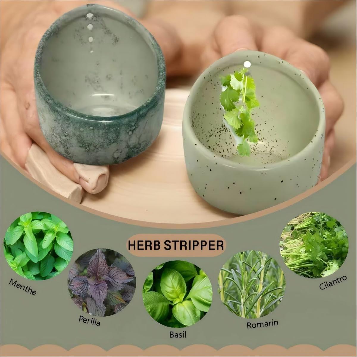 Deshojador de Hierbas de Cerámica Genérico 9.9cm Verde Burbuja