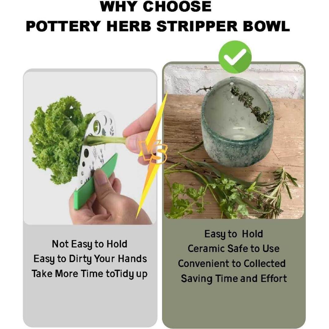 Deshojador de Hierbas de Cerámica Genérico 9.9cm Verde Burbuja