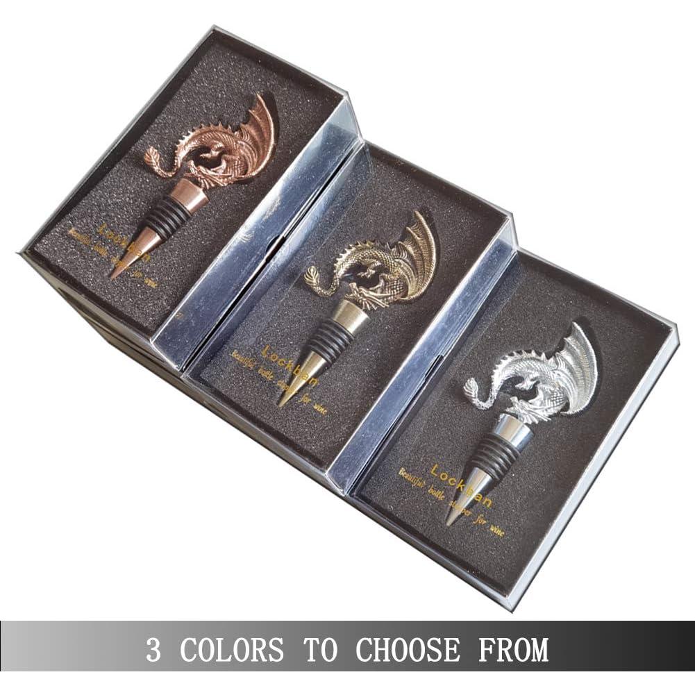 Tapon de Vino Dragón Lockban Aleación de Zinc Gótico 12.7cm