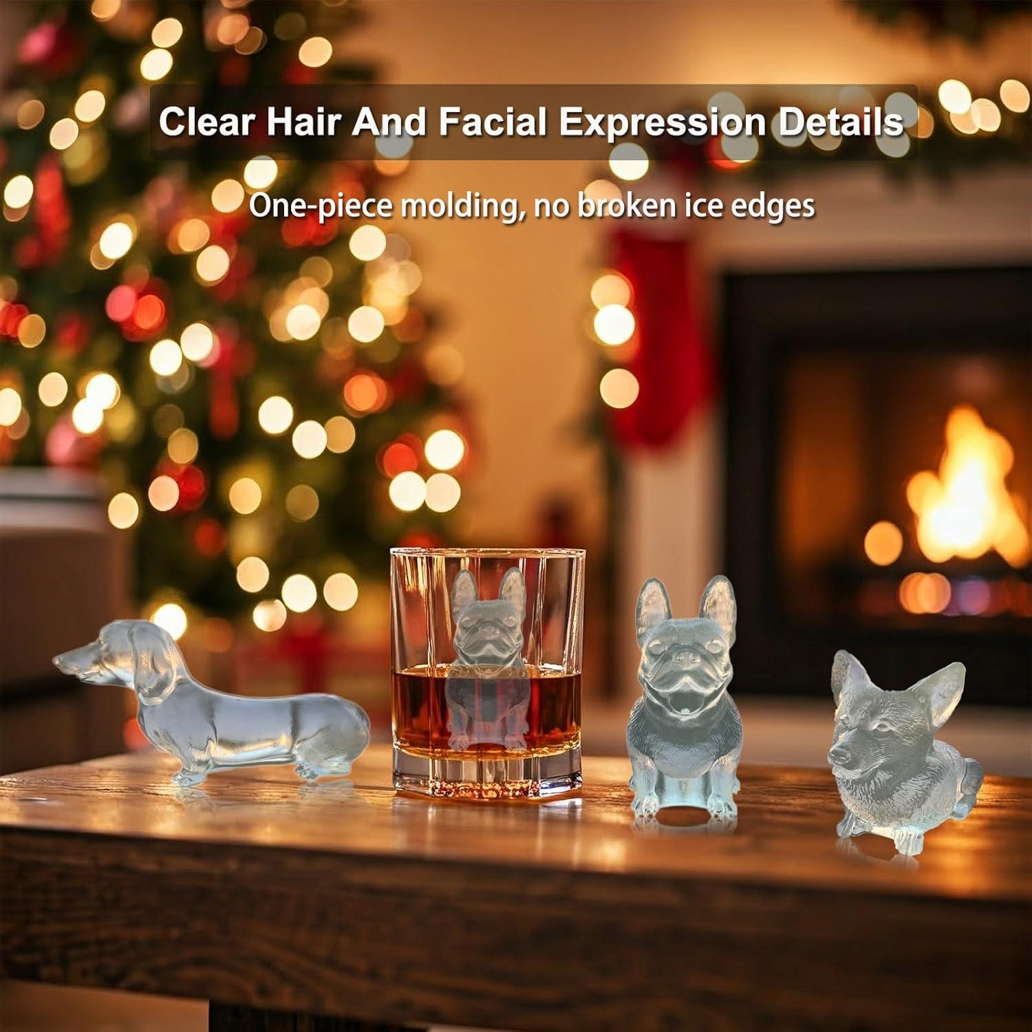 Molde de Hielo Corgi 3D SIUPER - Silicona, 2 Piezas