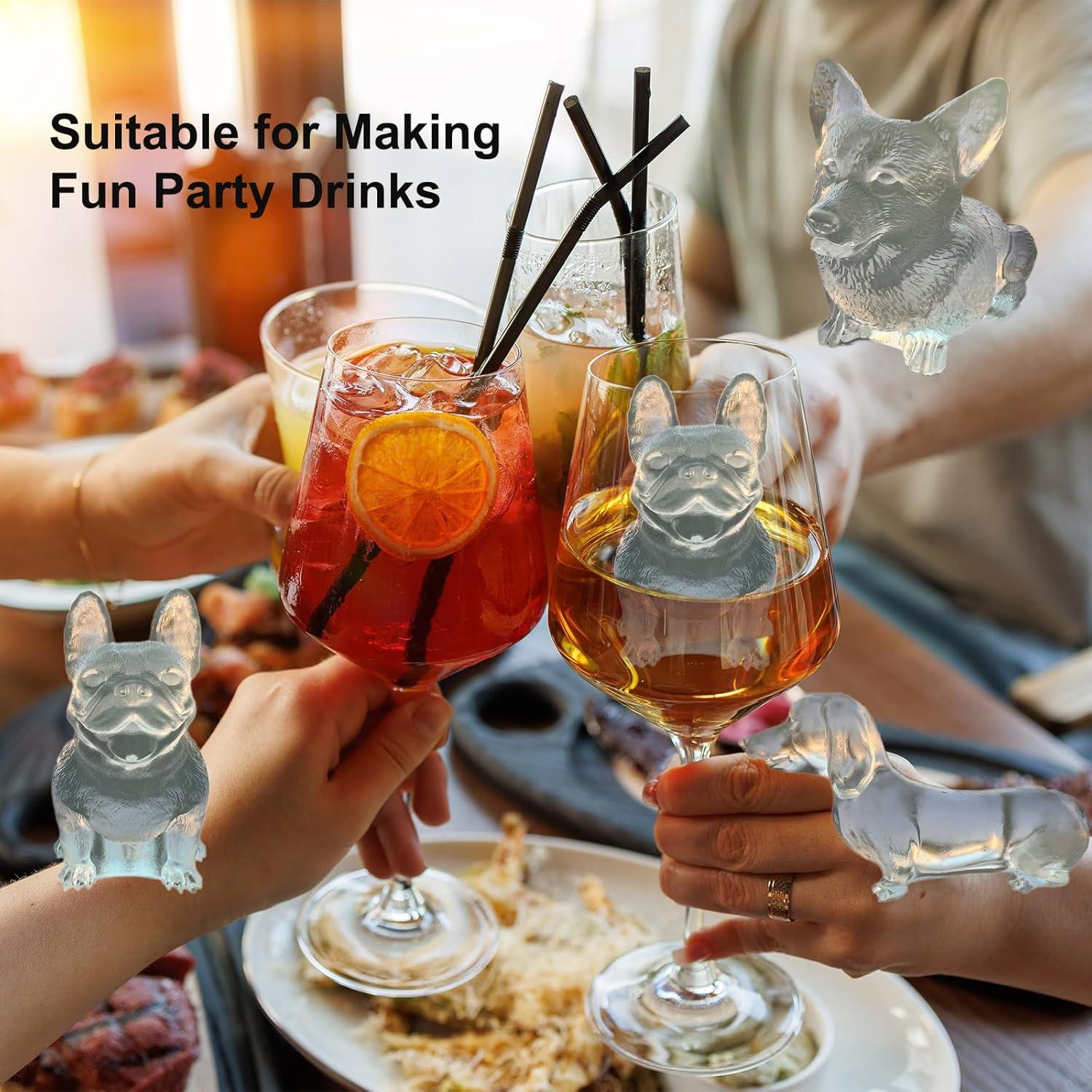 Molde de Hielo Corgi 3D SIUPER - Silicona, 2 Piezas