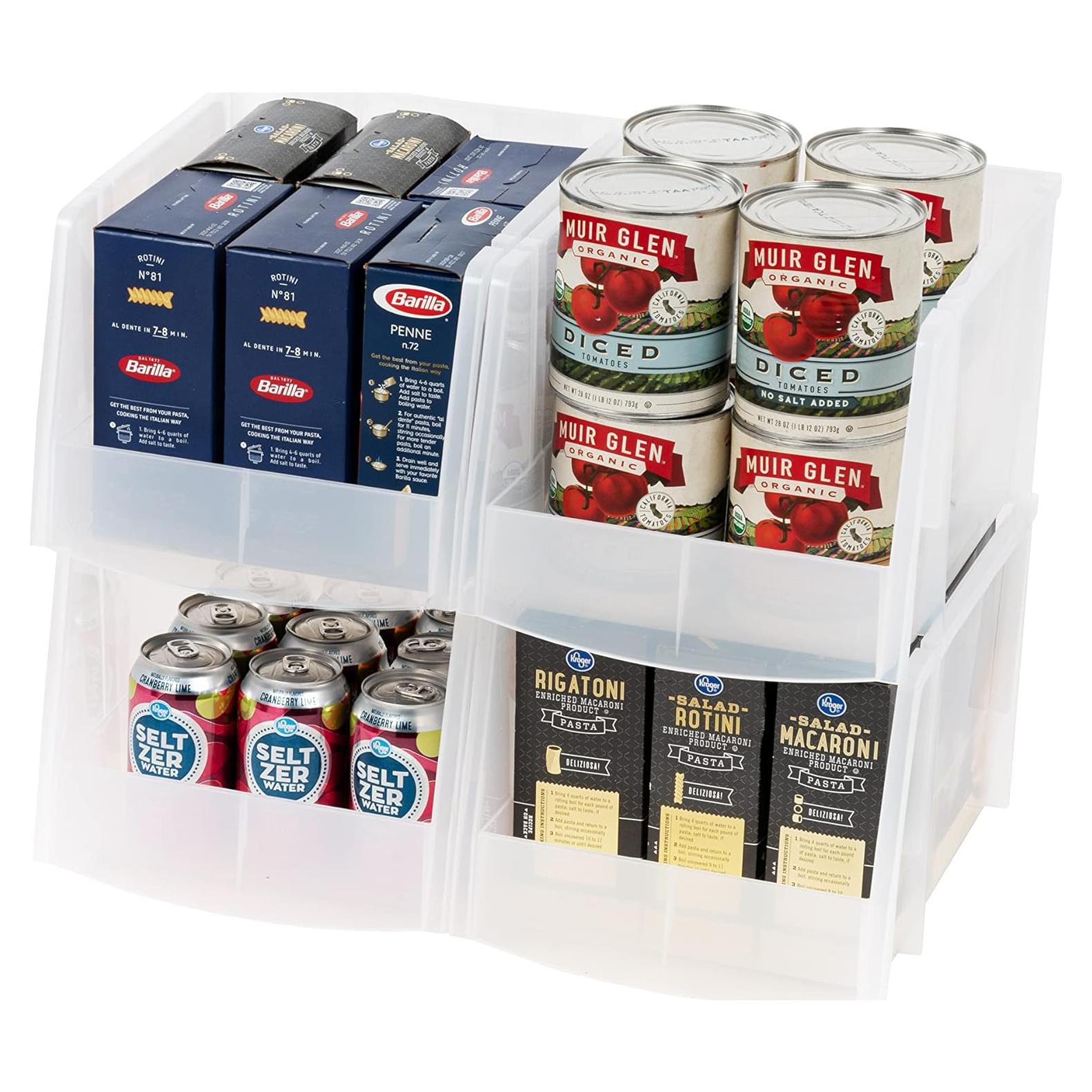 Cajas de Almacenamiento Plástico Transparentes IRIS USA Jumbo 4 Unidades